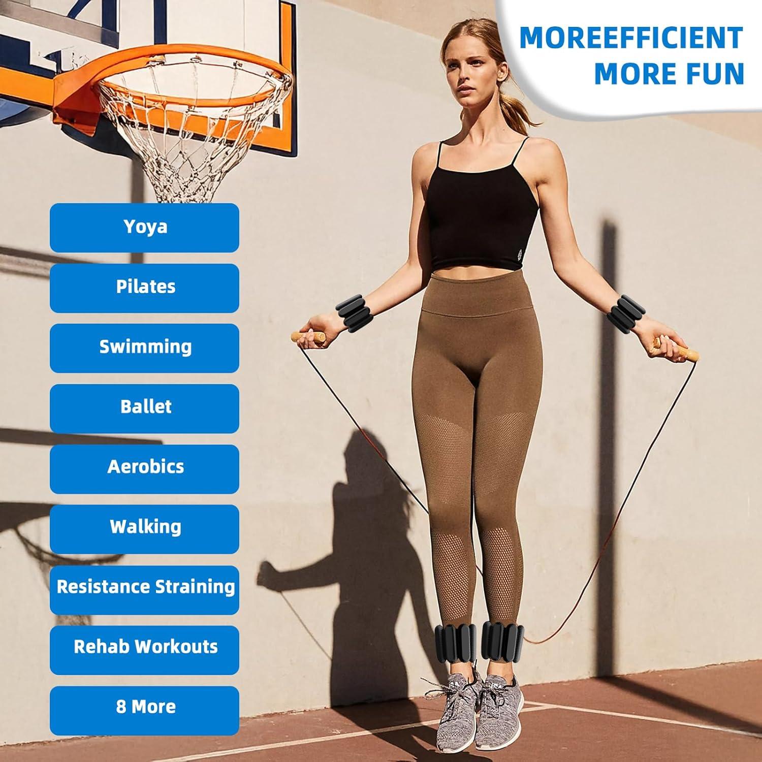 Pesas de Tobillo Ajustables BYCCP - 0.45 kg, Set de 2 Piezas