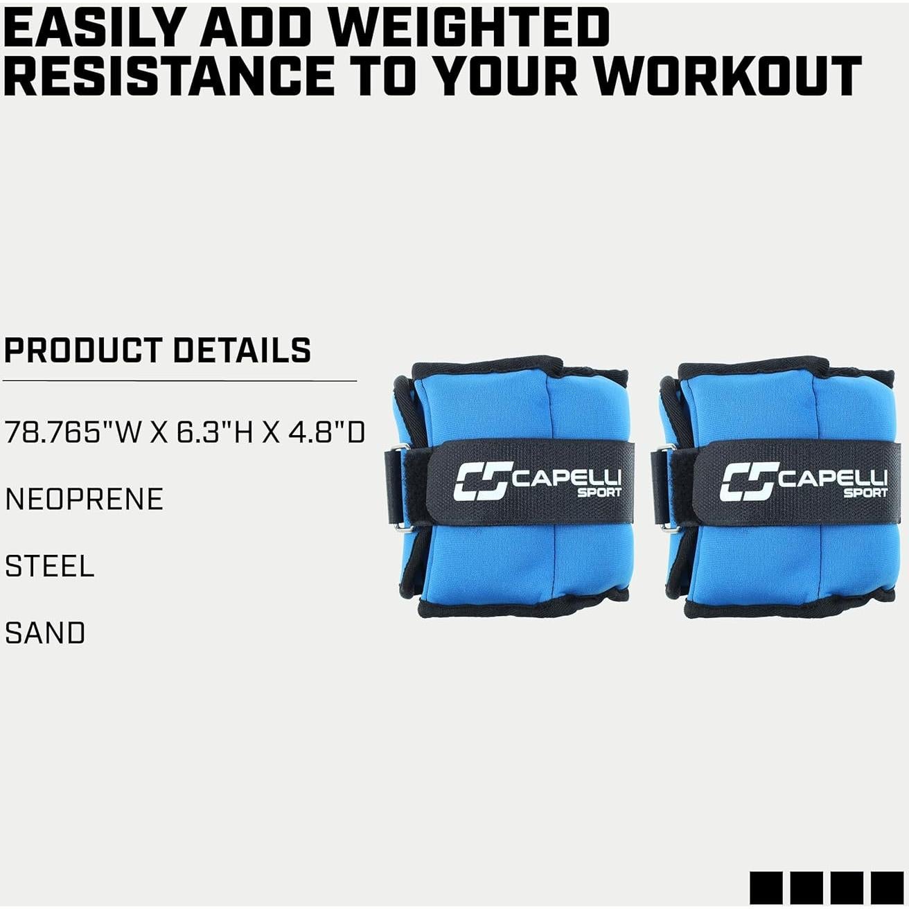 Pesas de Tobillo y Muñeca Capelli Sport 1.81 kg Ajustables