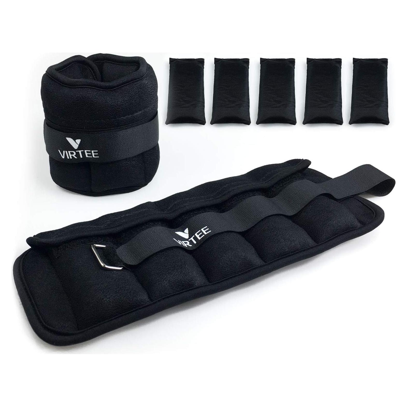 Pesas de Tobillo Ajustables Virtee 4.54 kg para Correr y Aeróbicos