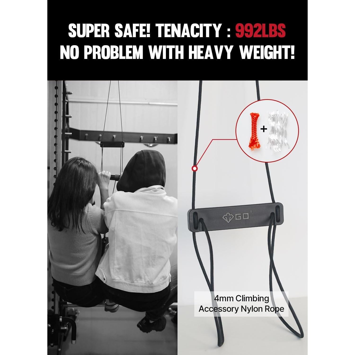 Rodillo de Muñeca Colgante GD para Antebrazo - Ejercicio y Fuerza