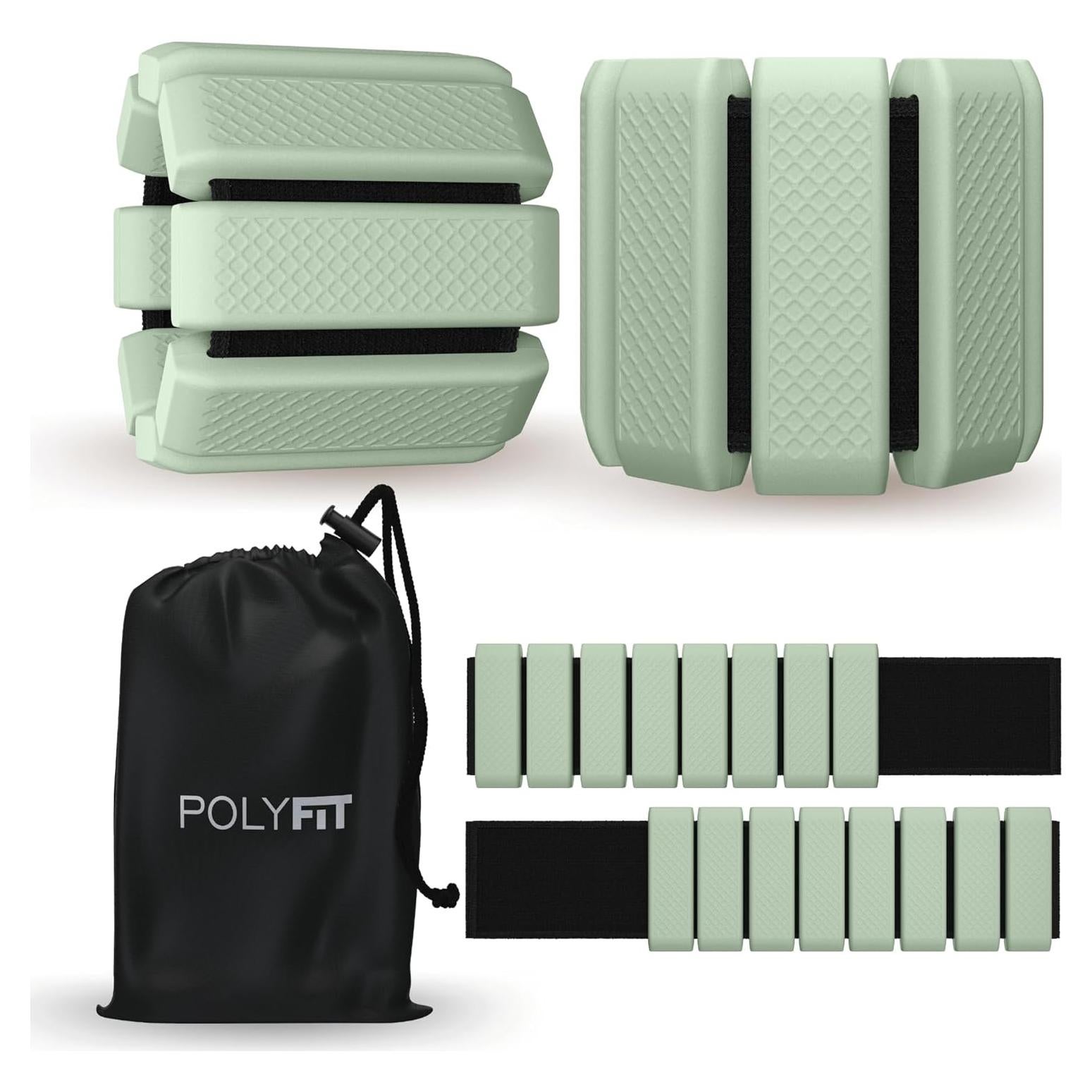Pesas de Muñeca y Tobillo Polyfit - 1.2 kg - Color Salvia
