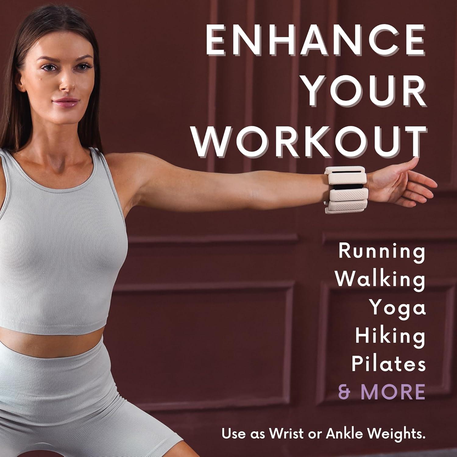 Pesas de Muñeca y Tobillo Polyfit - 1.2 kg - Color Salvia