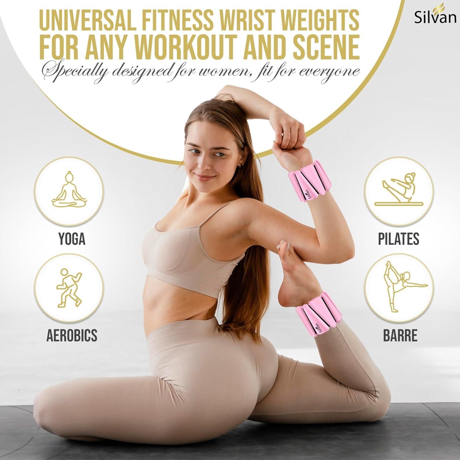 Conjunto de Pesas para Muñeca y Tobillo SILVAN 0.9 kg Rosa