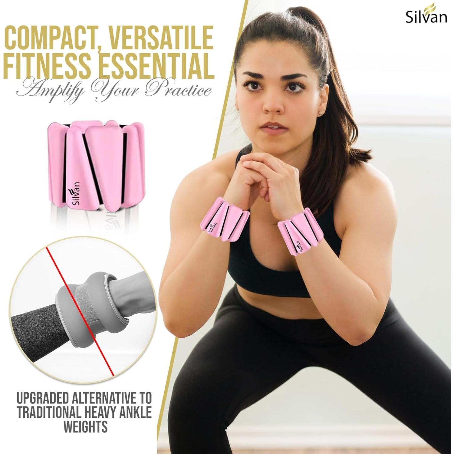 Conjunto de Pesas para Muñeca y Tobillo SILVAN 0.9 kg Rosa