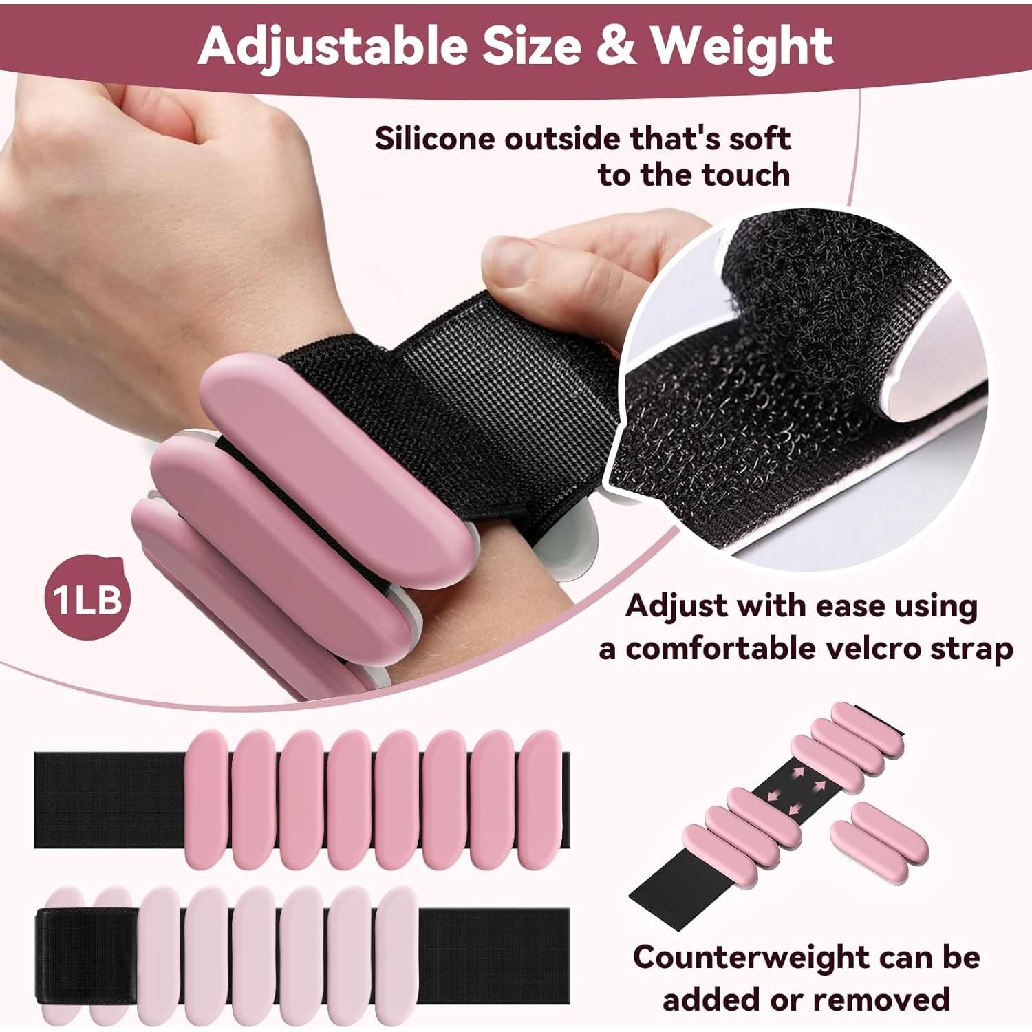 Conjunto de Pesas Ajustables para Muñeca y Tobillo Nousagra 0.45 kg