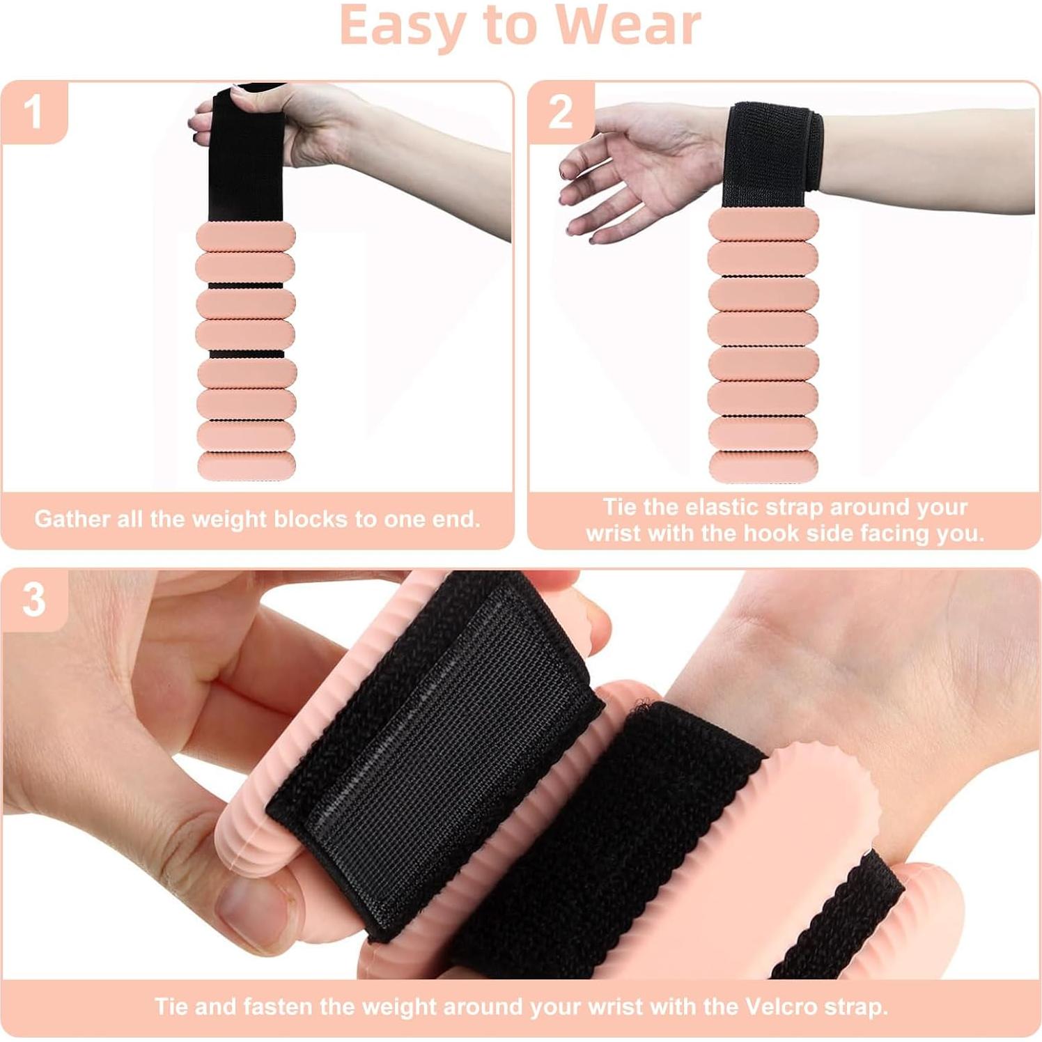 Pesas para Muñeca y Tobillo Zerood 0.45 kg Rosa Carne