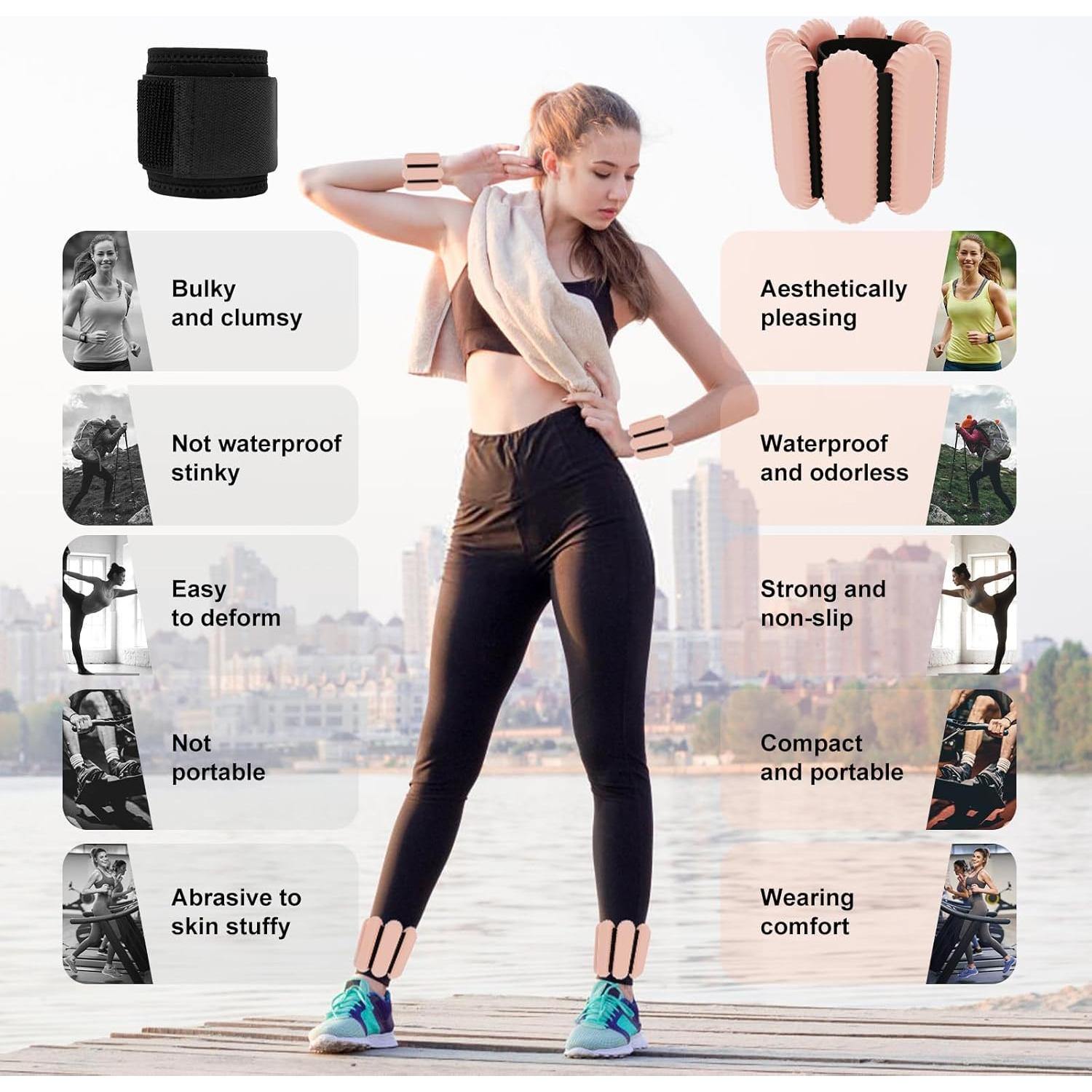 Pesas para Muñeca y Tobillo Zerood 0.45 kg Rosa Carne