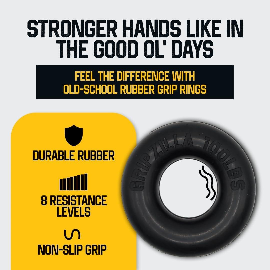 Anillos de Entrenamiento de Fuerza GRIPZILLA 8 Niveles 18-54 kg