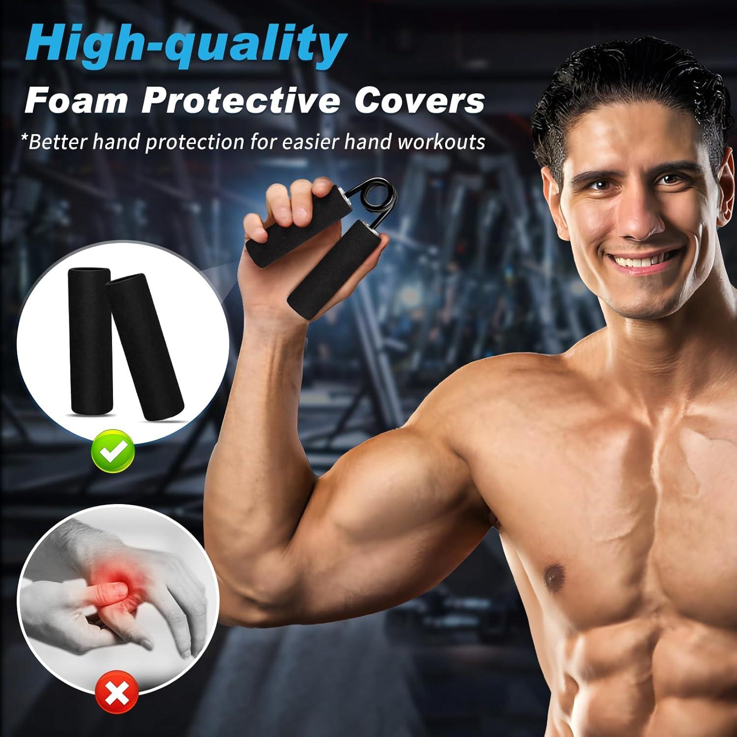 Juego de Fortalecedores de Agarre UUJOME 50-90 kg, 4 Piezas