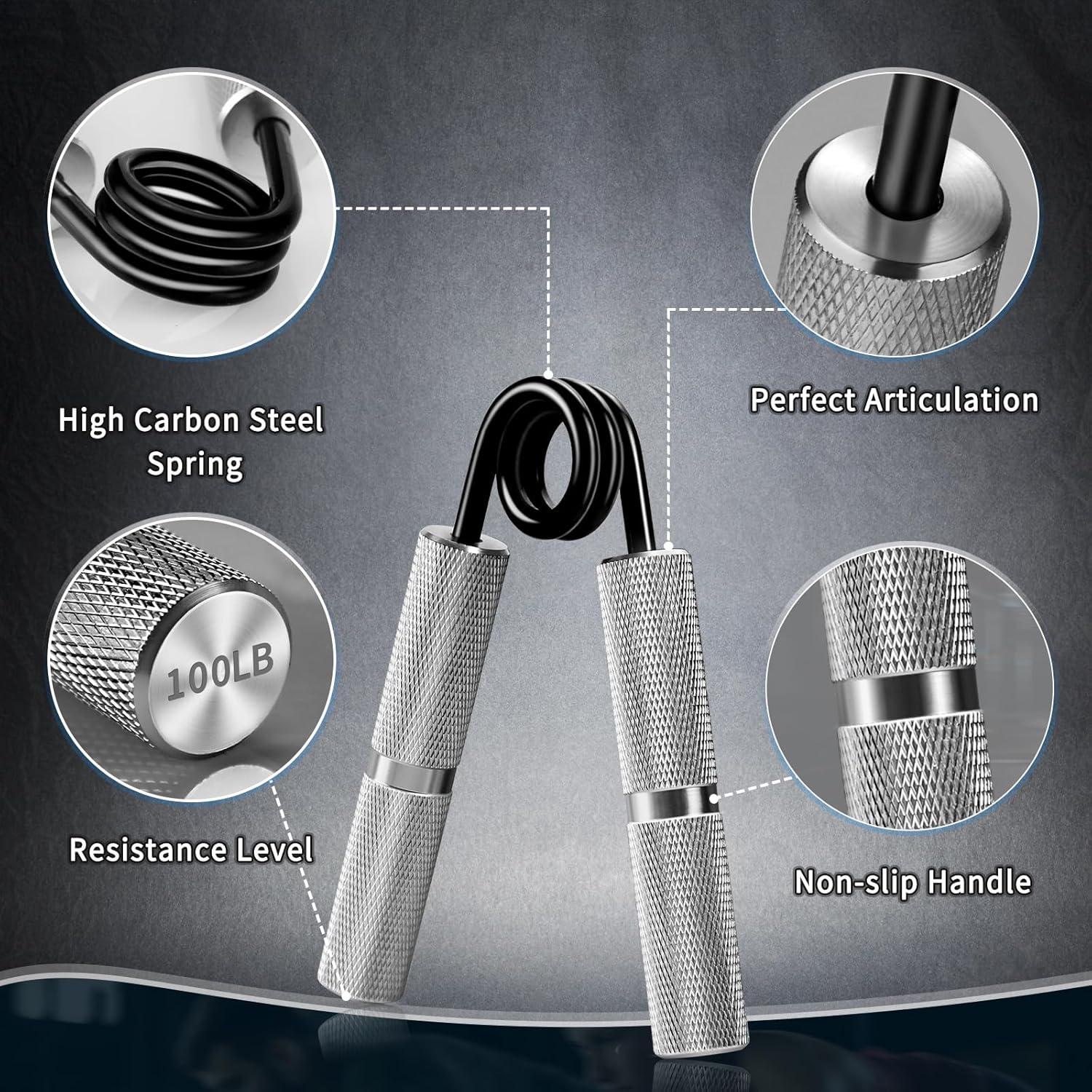 Juego de Fortalecedores de Agarre UUJOME 50-90 kg, 4 Piezas