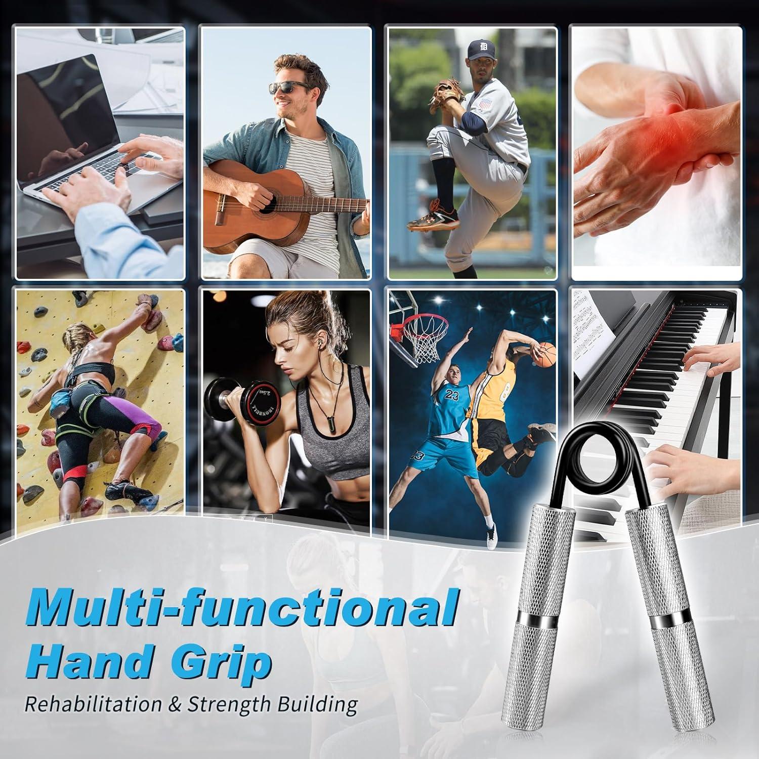 Juego de Fortalecedores de Agarre UUJOME 50-90 kg, 4 Piezas