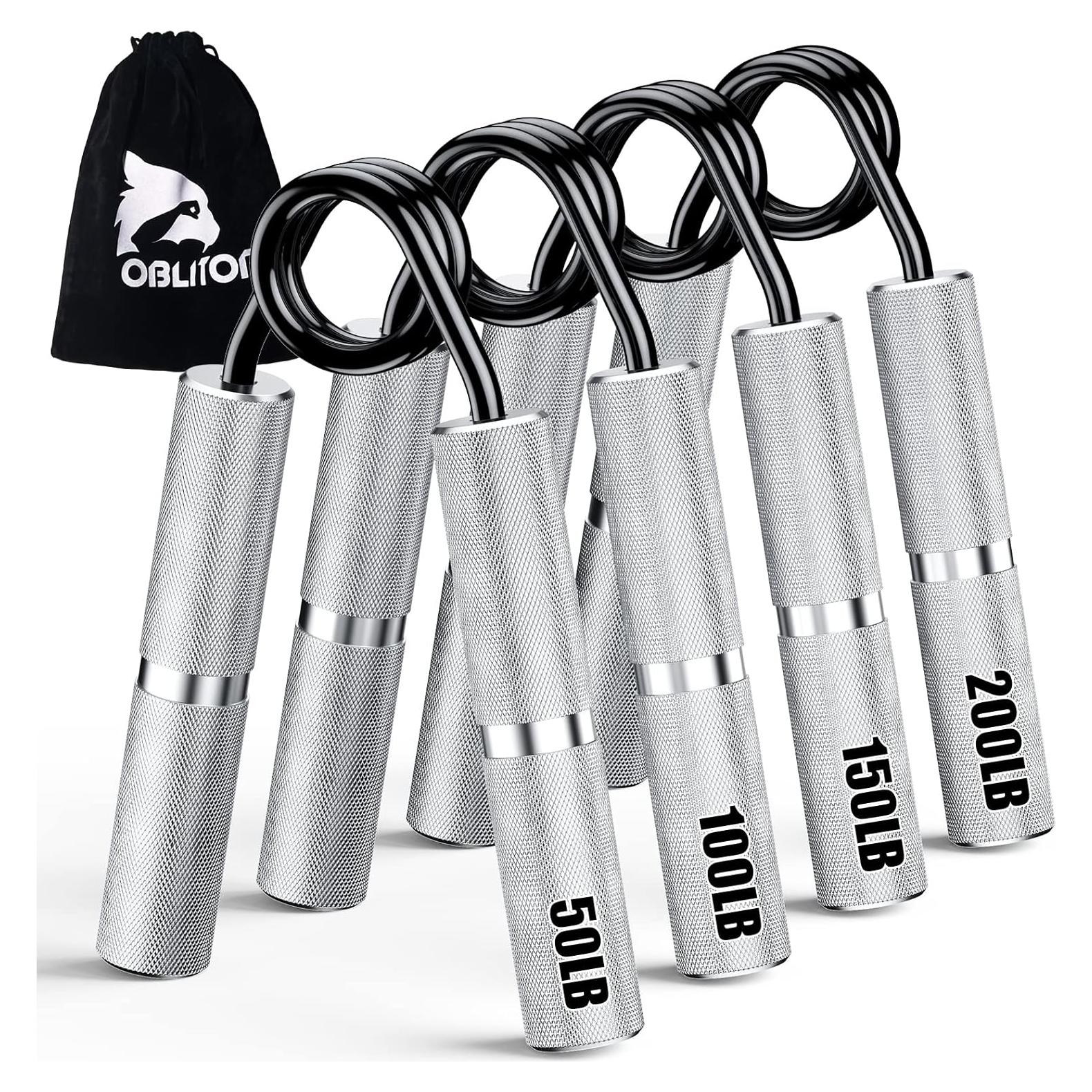 Entrenador de Fuerza de Agarre Oblitor 4 Pack 50-200LB