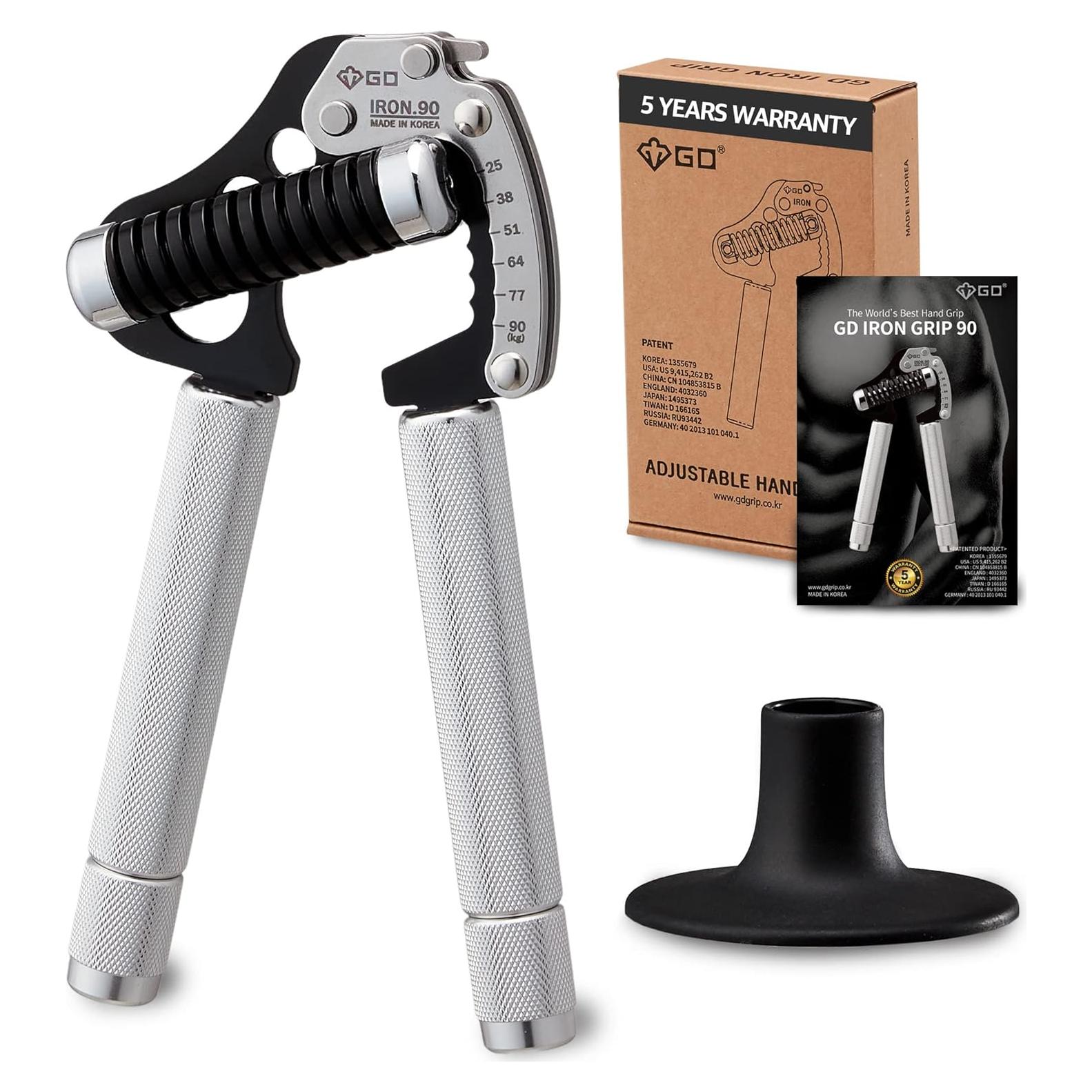 Entrenador de Fuerza de Agarre GD Iron Grip Ajustable 90kg