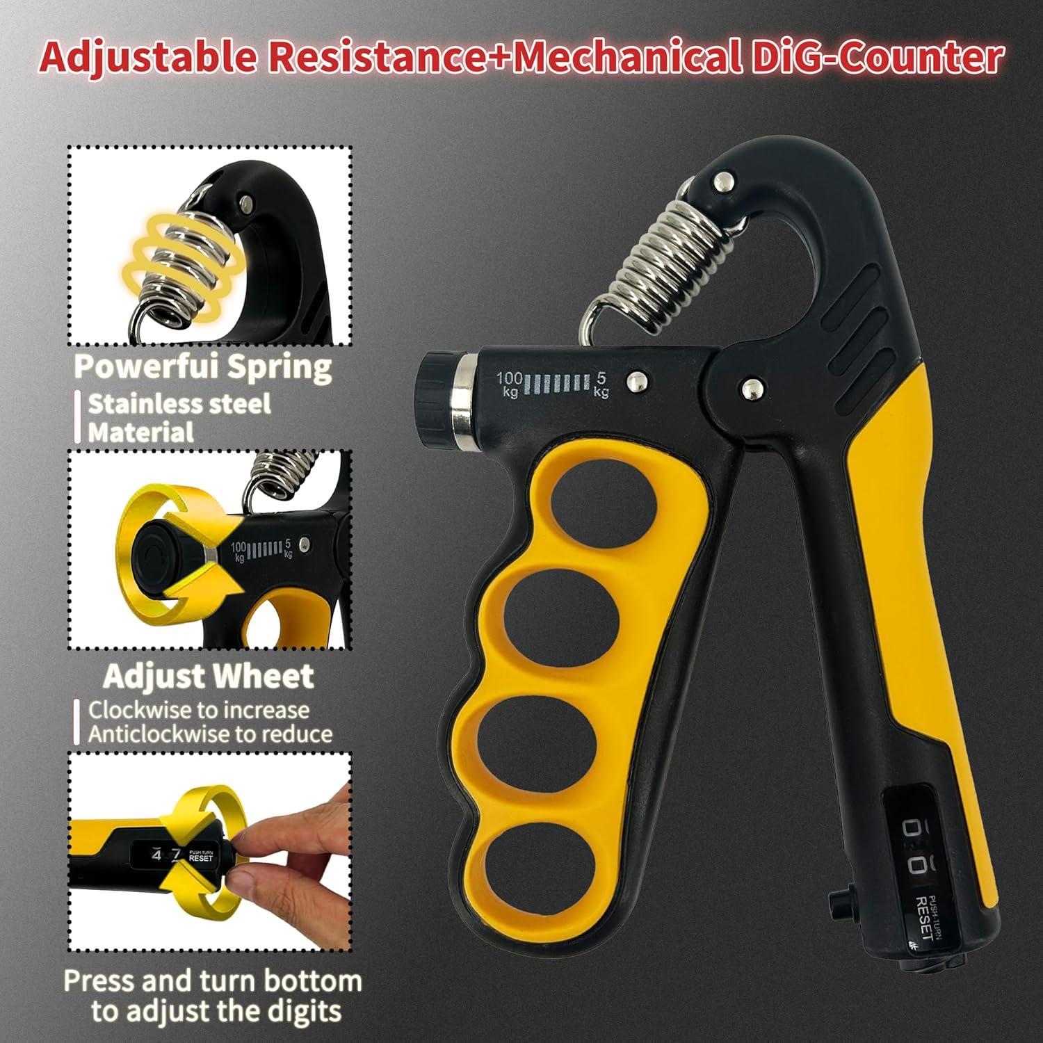 Entrenador de Fuerza de Agarre Senston 5-100kg Ajustable