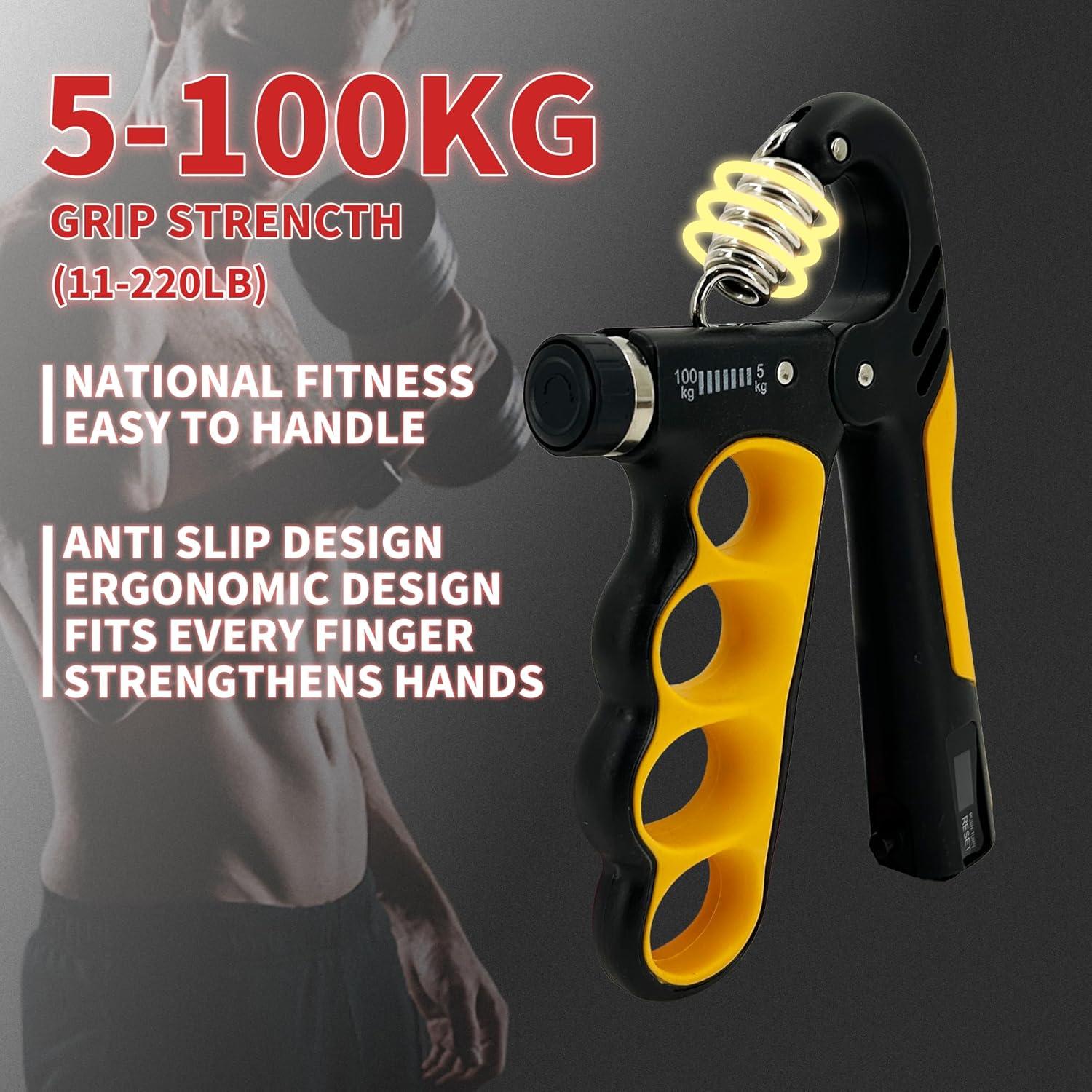 Entrenador de Fuerza de Agarre Senston 5-100kg Ajustable