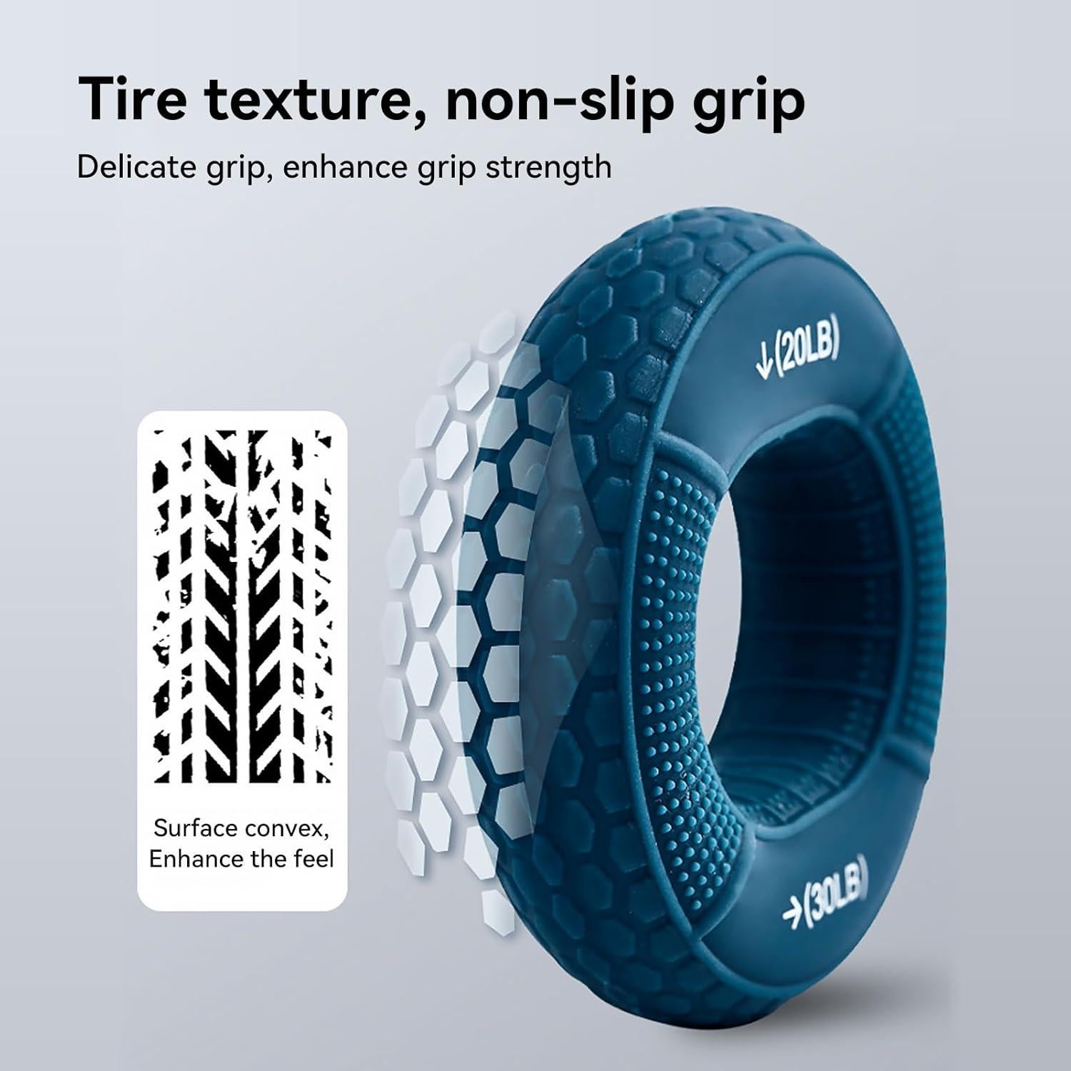 Entrenador de Agarre HSOOVZN - Anillo de Silicona 9-27 kg