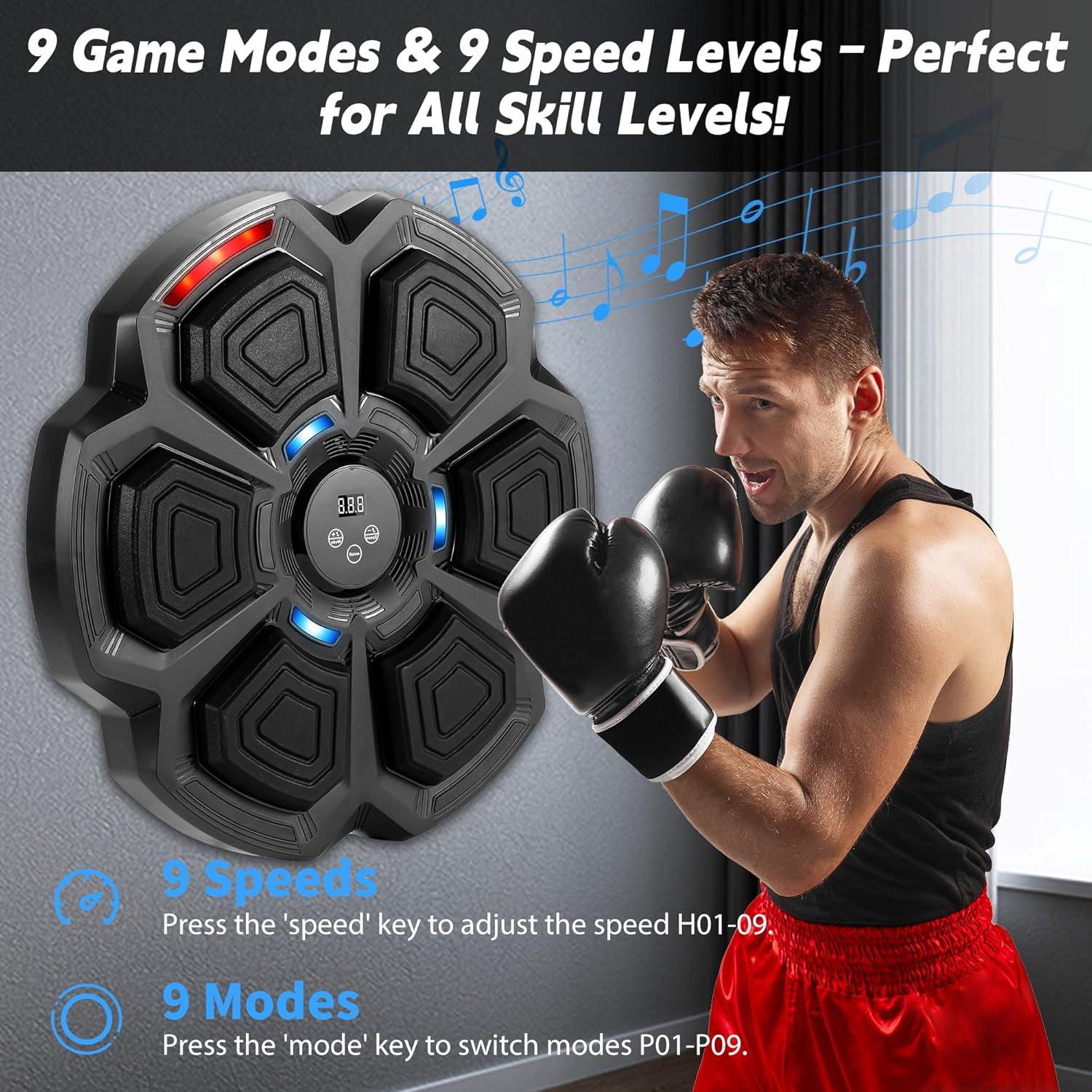Máquina de Boxeo Musical Bufferzone - Entrenador Interactivo Ajustable