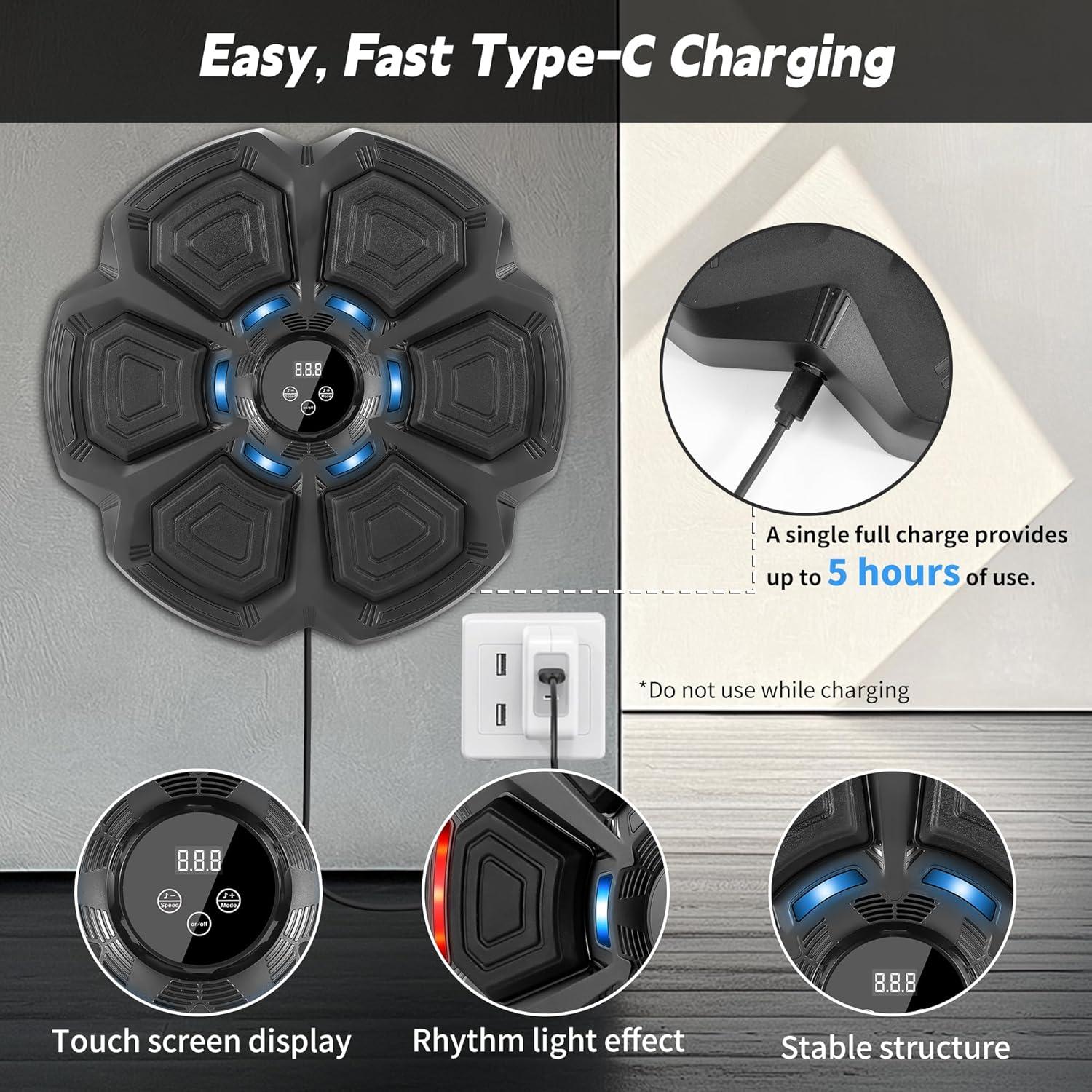 Máquina de Boxeo Musical Bufferzone - Entrenador Interactivo Ajustable