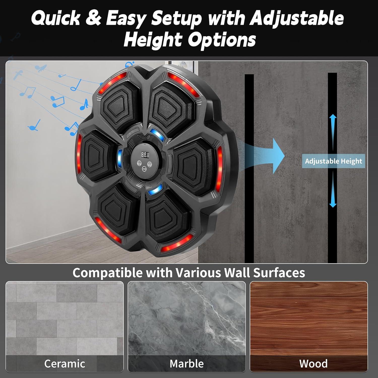 Máquina de Boxeo Musical Bufferzone - Entrenador Interactivo Ajustable