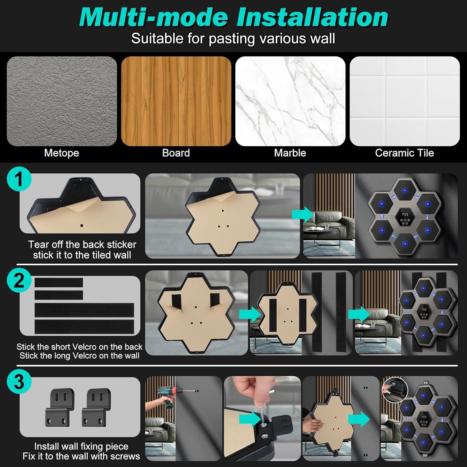 Máquina de Boxeo Musical Inteligente VZA BX-01 con Guantes