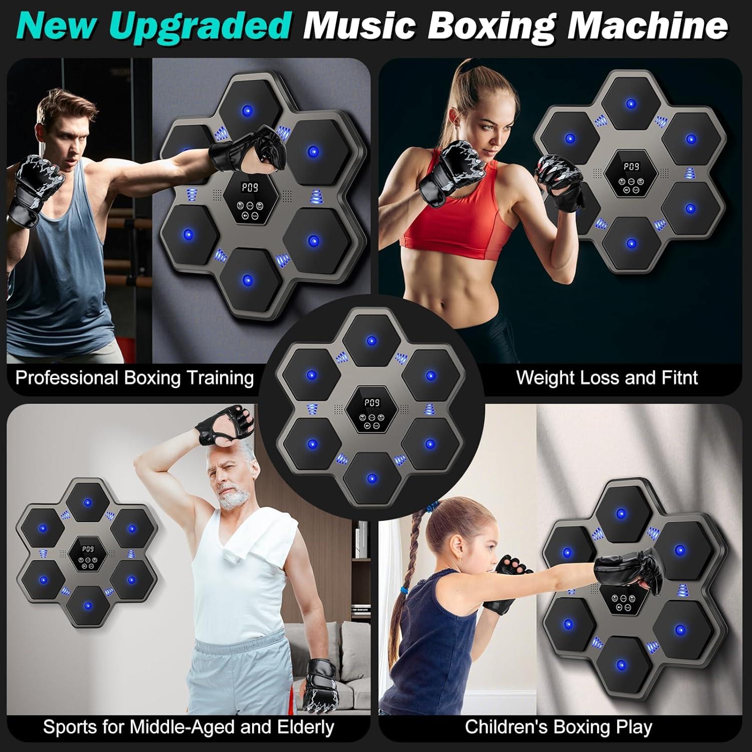 Máquina de Boxeo Musical Inteligente VZA BX-01 con Guantes