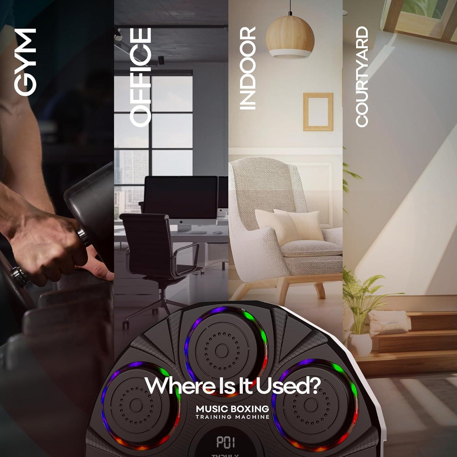 Máquina de Boxeo Musical Thrulk - 9 Modos y Velocidades Ajustables