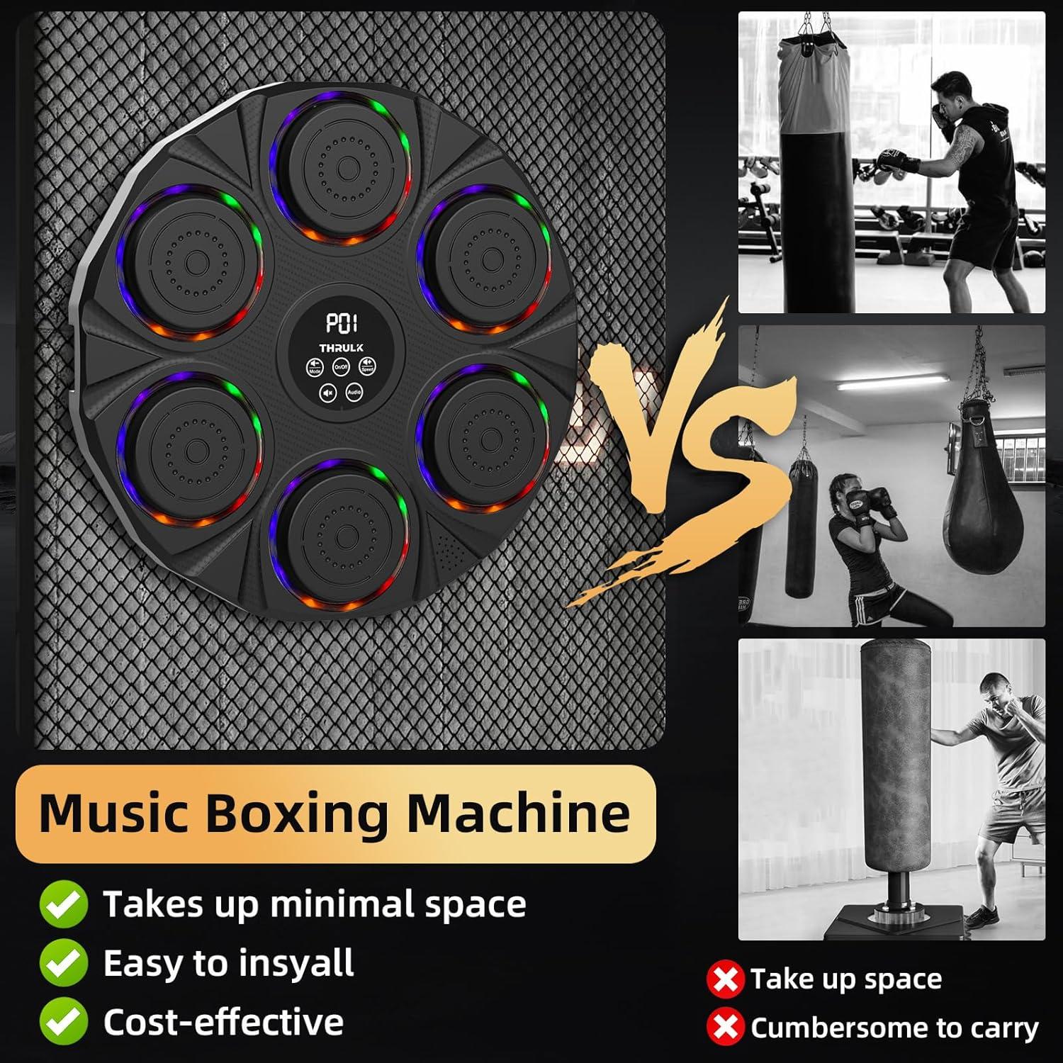 Máquina de Boxeo Musical Thrulk - 9 Modos y Velocidades Ajustables