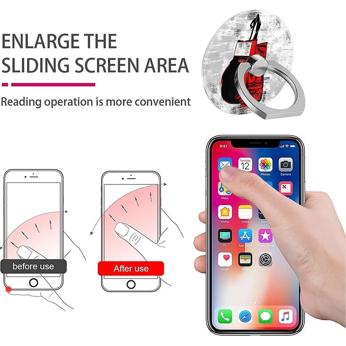 Soporte para Teléfono CARLOCA Guantes de Boxeo Rojos 360°