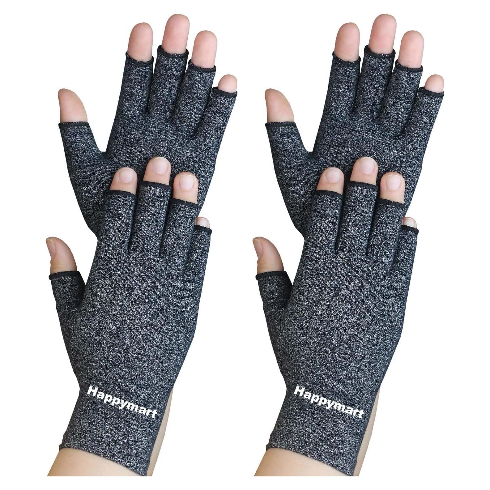 Guantes de Compresión para Artritis Happymart - Negro Pequeño