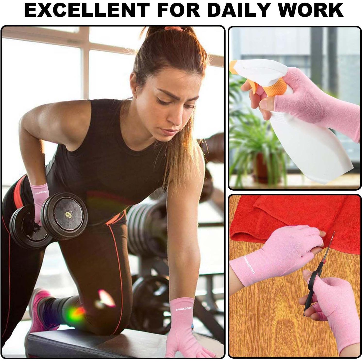 Guantes de Compresión para Artritis Happymart - Negro Pequeño