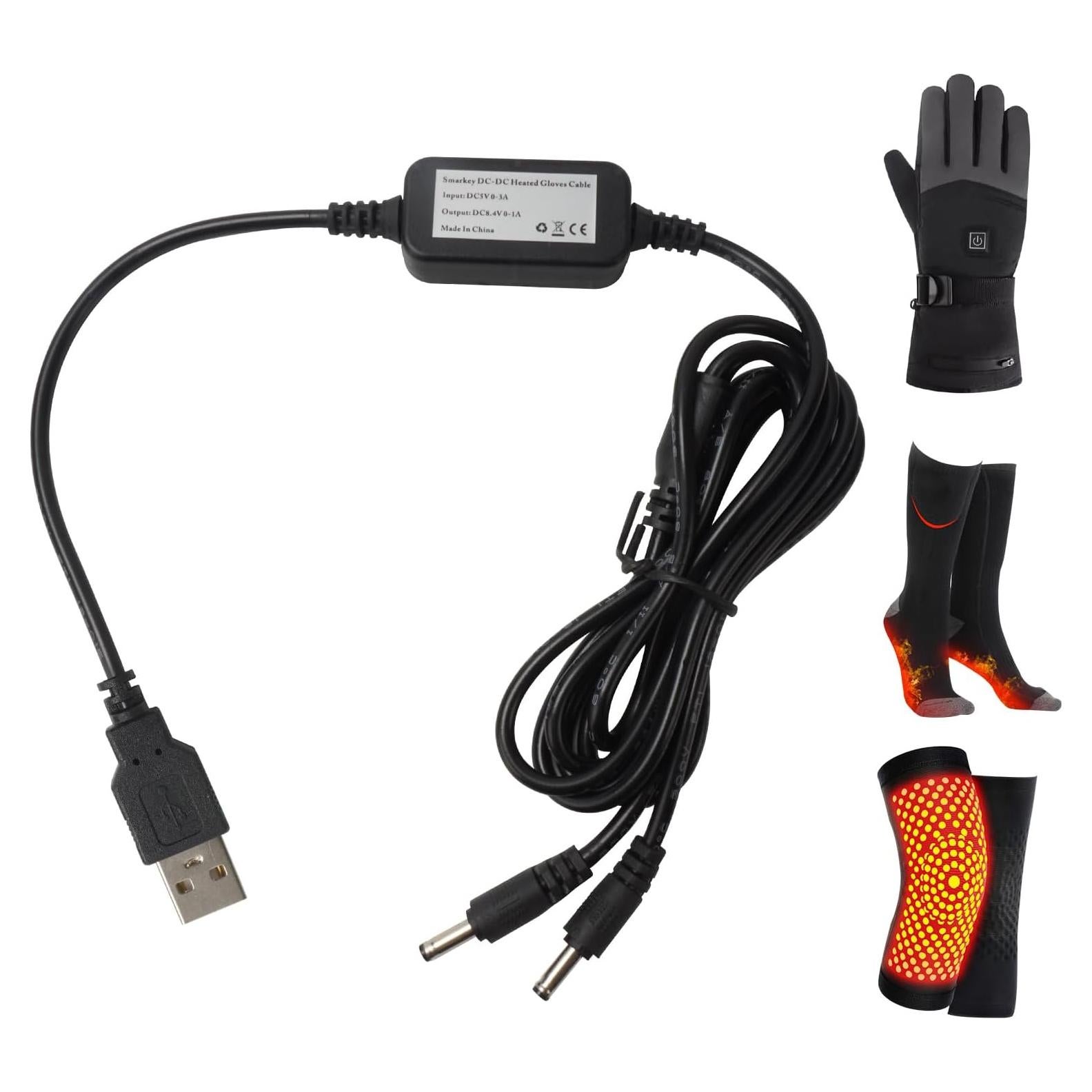 Cargador USB 8.4V Smarkey para Guantes y Plantillas Calentadas