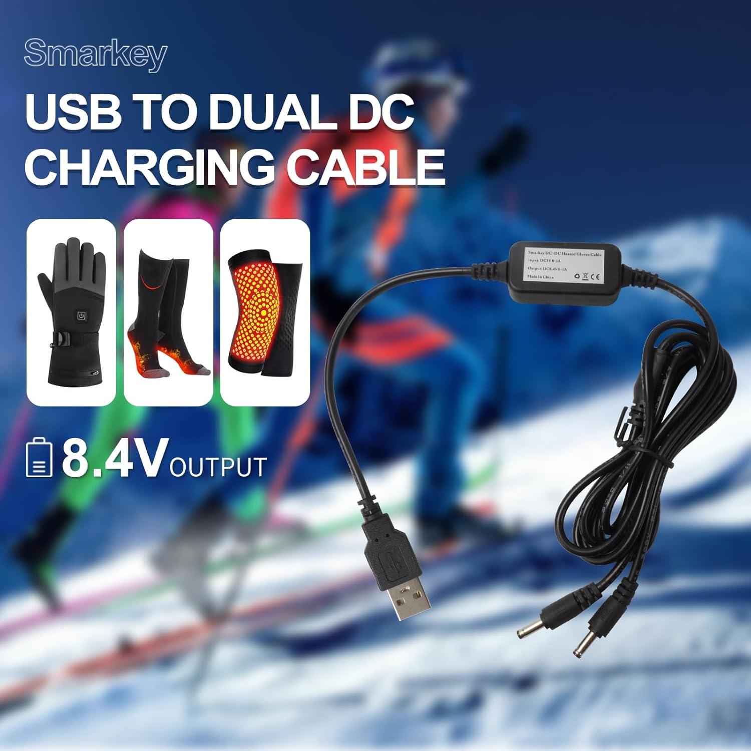 Cargador USB 8.4V Smarkey para Guantes y Plantillas Calentadas