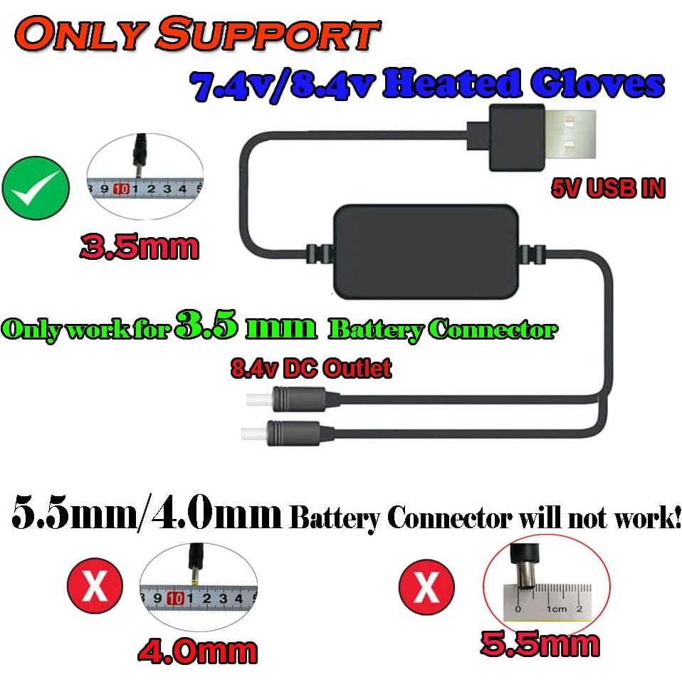 Cargador USB 8.4V Smarkey para Guantes y Plantillas Calentadas