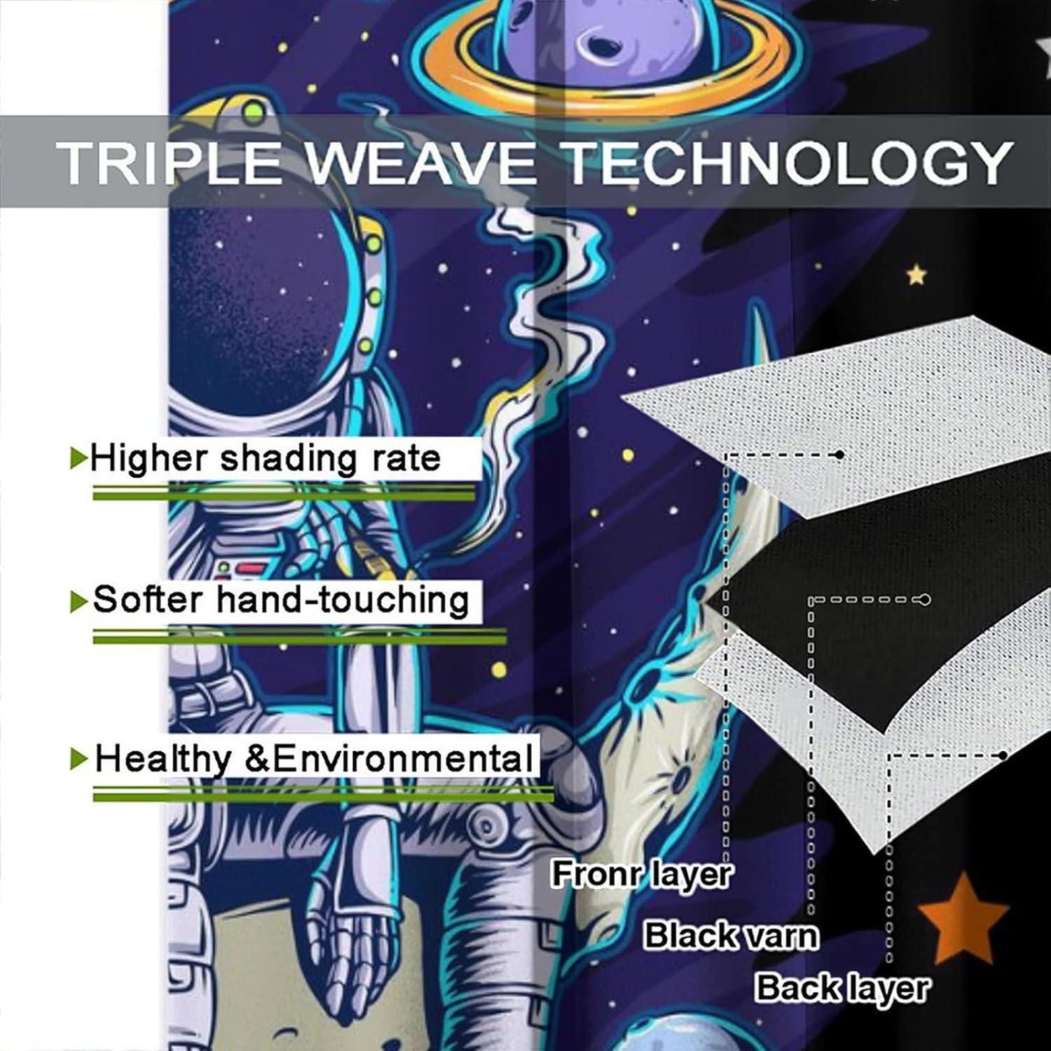 Cortinas Opacas Llylumty 80x183cm Espacio Divertido 2 Paneles