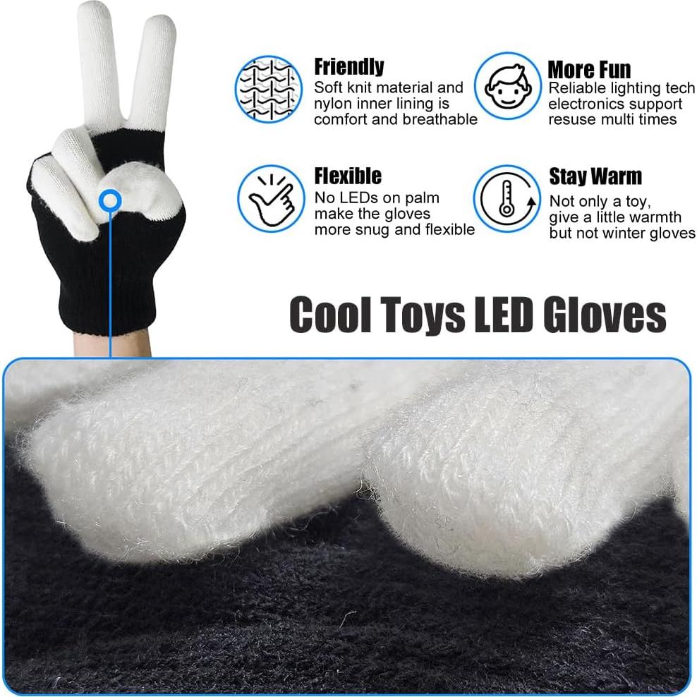 Guantes LED Luwint para Niños - 6 Modos de Parpadeo