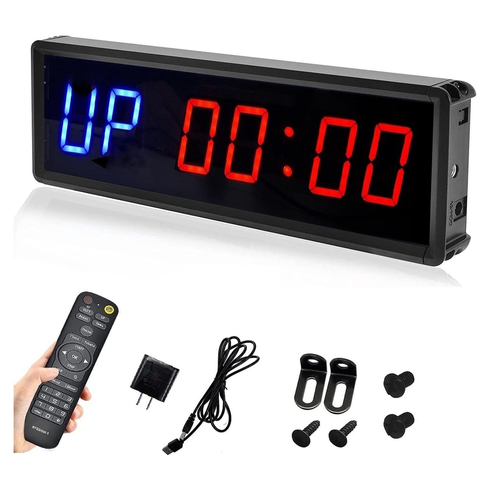 Temporizador LED de Gimnasio BTBSIGN 28x10 cm Control Remoto
