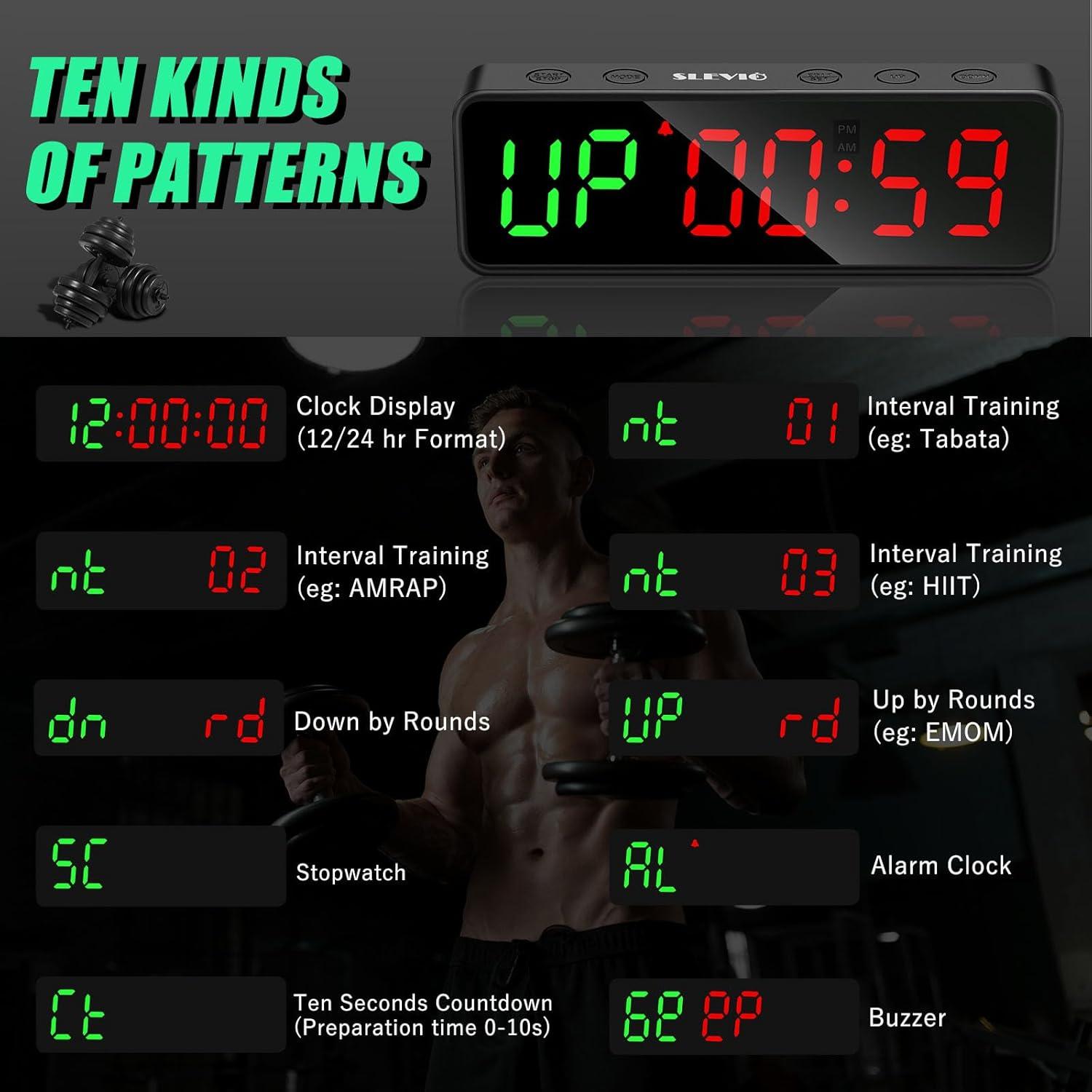 Temporizador de Gimnasio SLEVIO SS-FT31 Pantalla LED 5.8cm