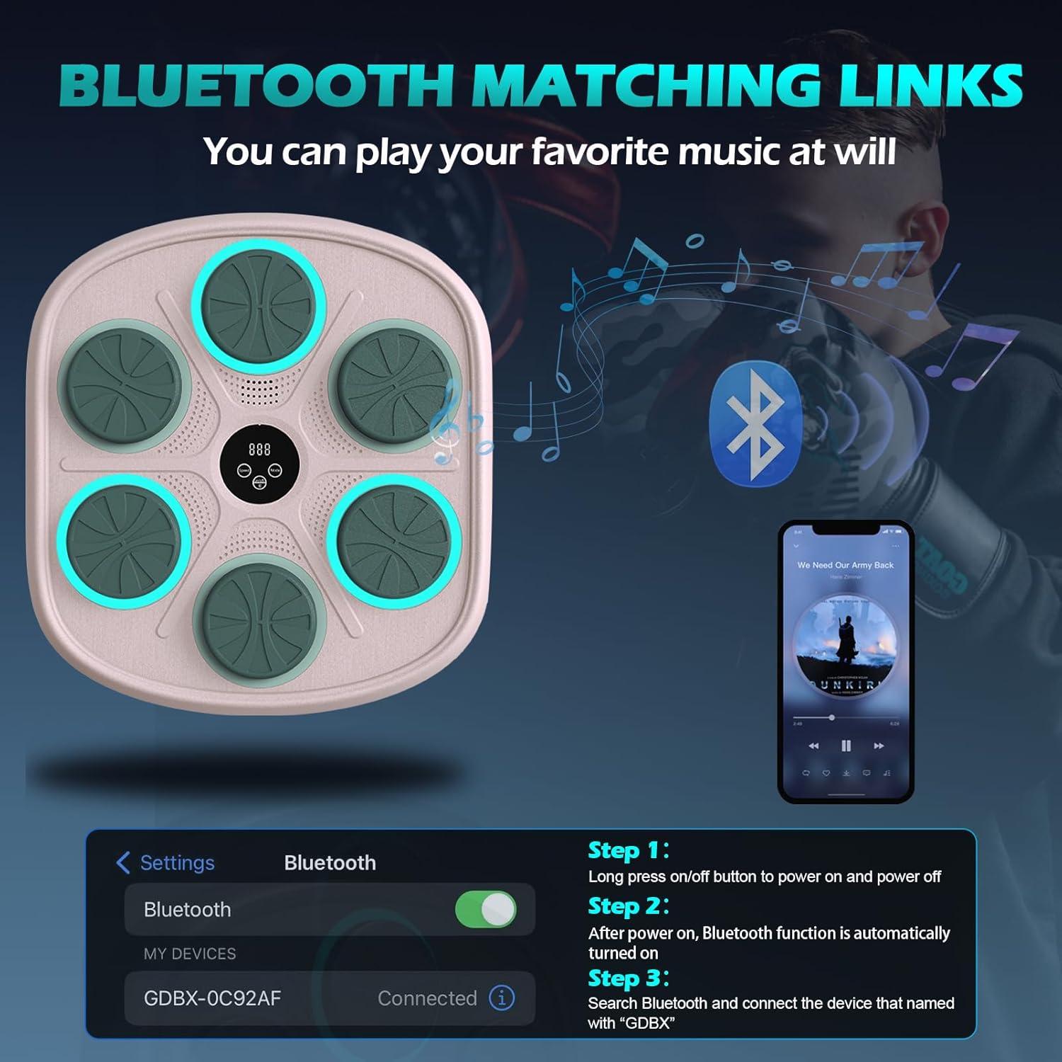 Máquina de Boxeo Musical Inteligente BOLUPO 43.4x45.7cm Rosa