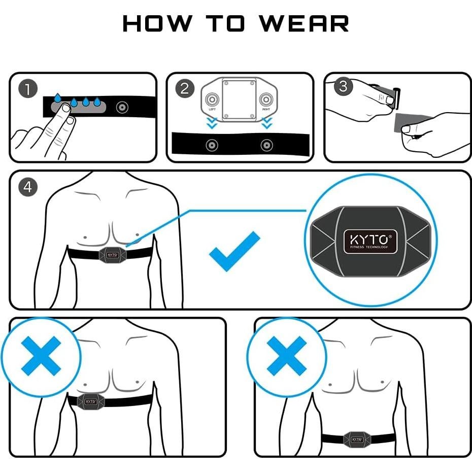 Monitor de Frecuencia Cardíaca KYTO 2809 con Correa Ajustable