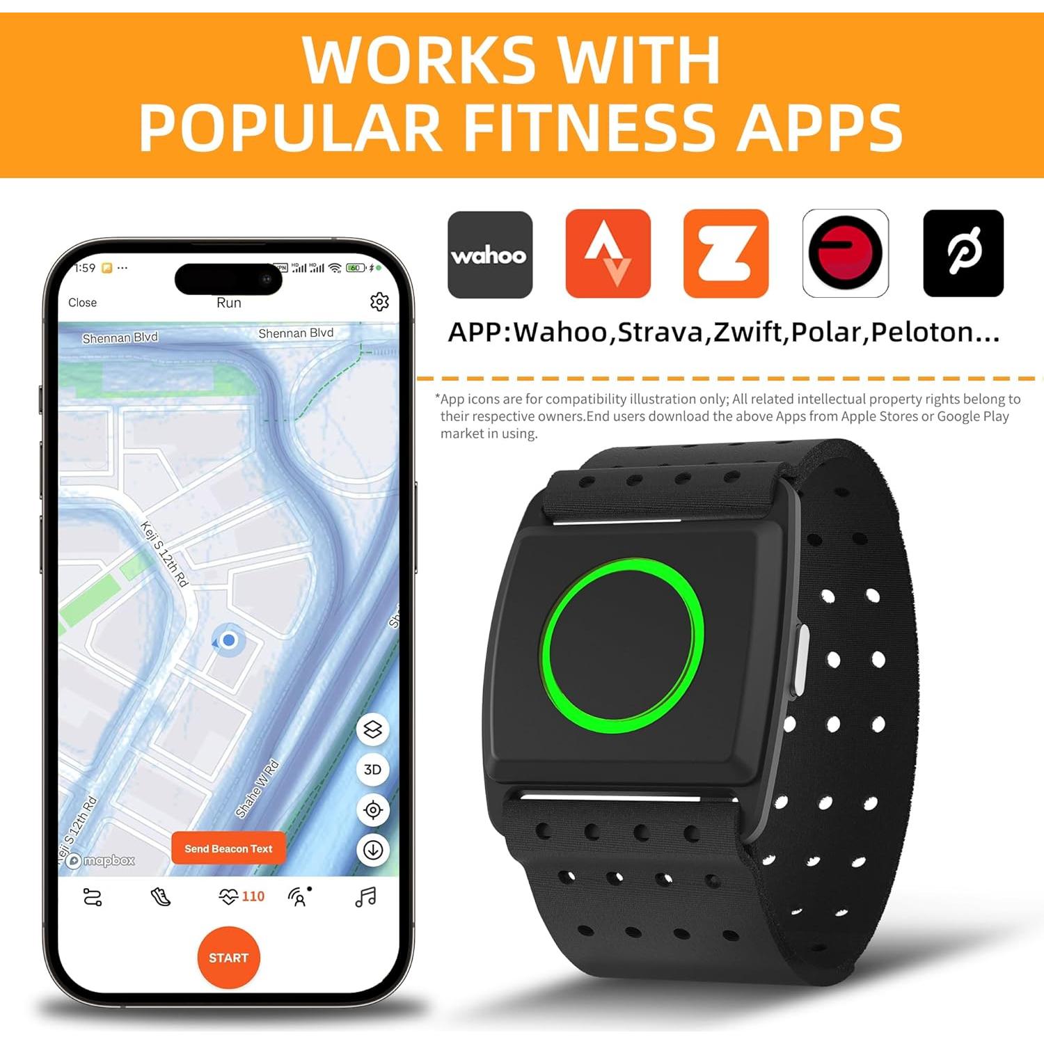 Monitor de Frecuencia Cardíaca EZON C022Pro Bluetooth ANT+, Resistente al Agua