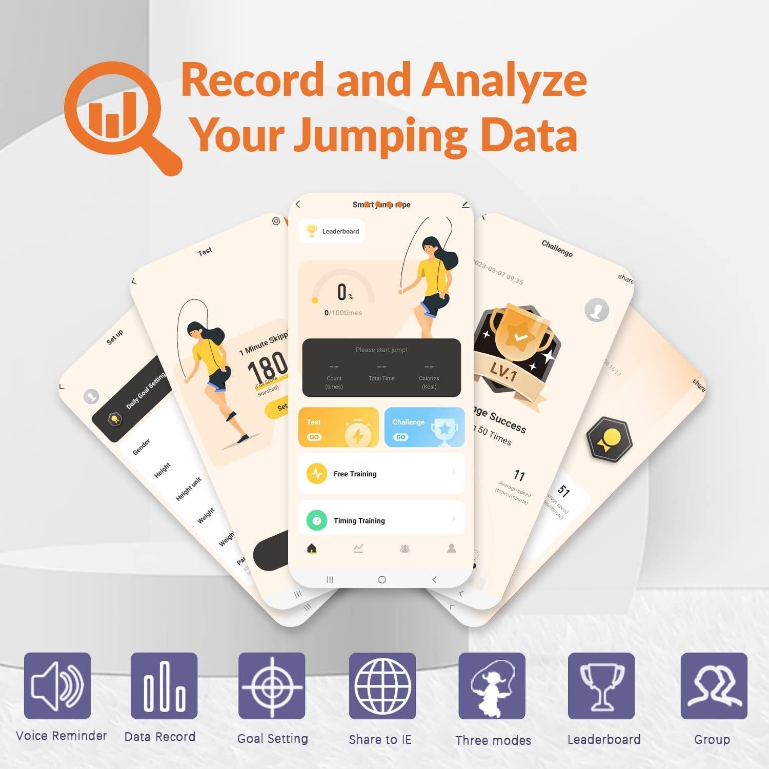 Cuerda de Salto Inteligente Osprey Ajustable con Conteo