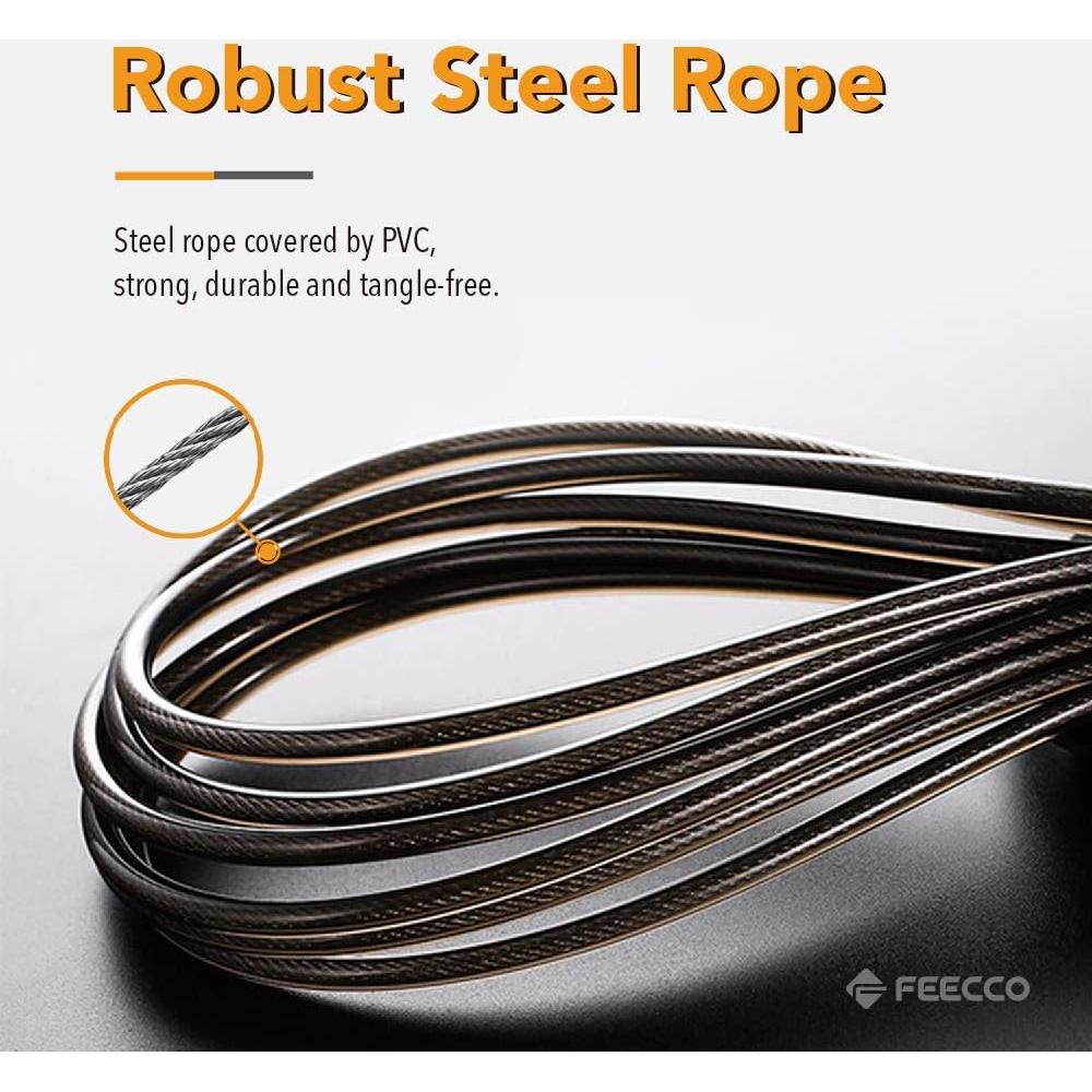 Cuerda de Salto con Peso FEECCO Burno Lite 1/4 lb Ajustable 3.35m