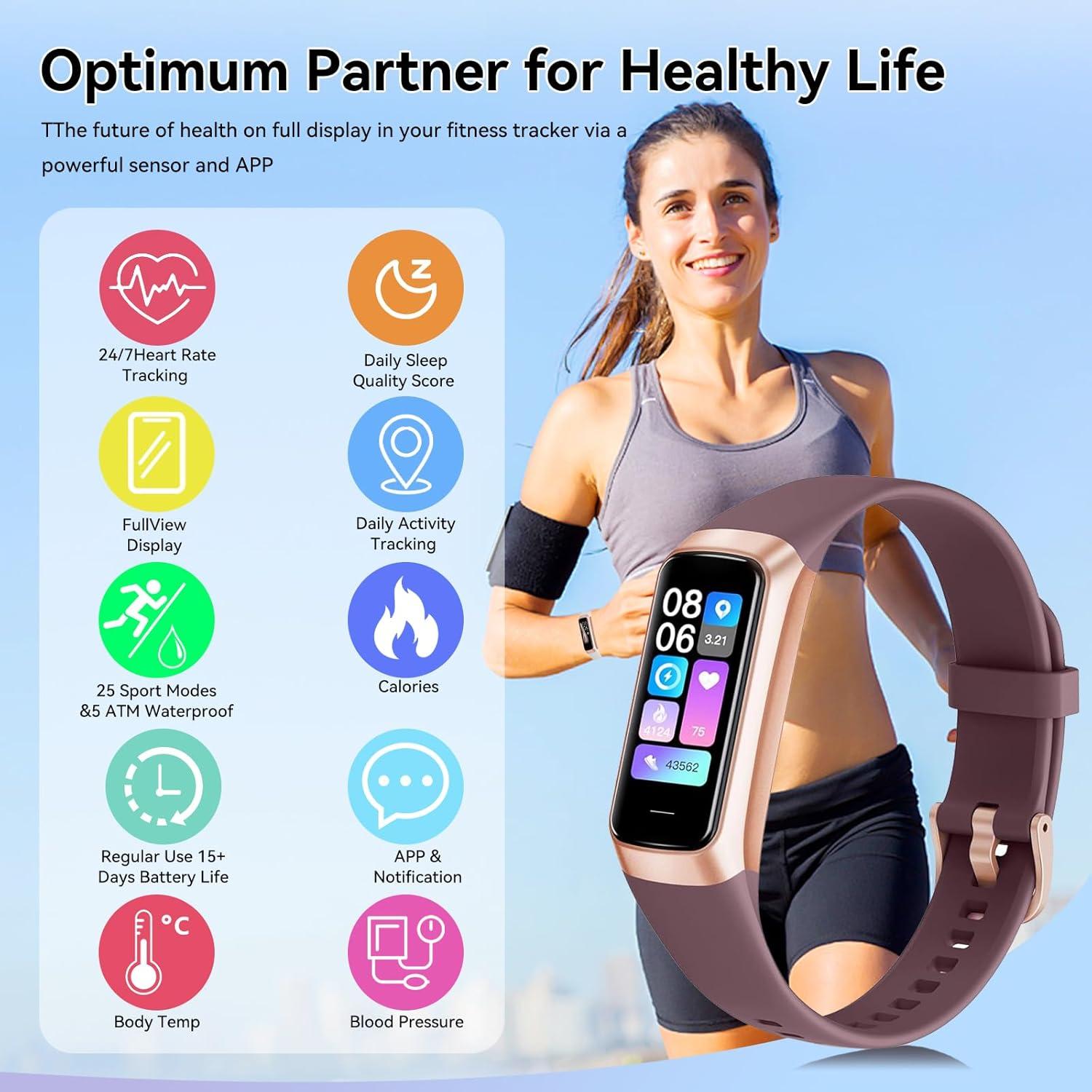 Rastreador de Fitness APPBYER C60 con Monitoreo Cardíaco y Sueño