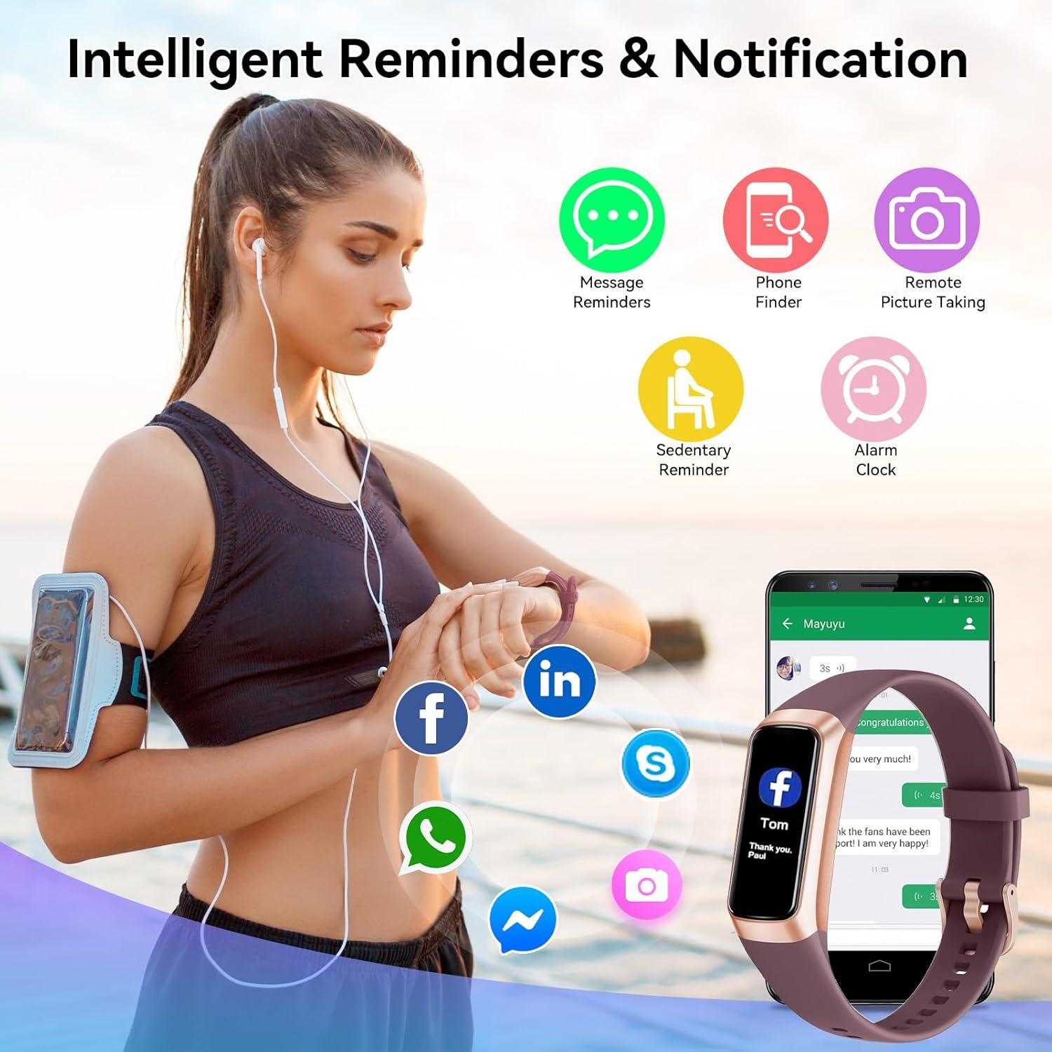 Rastreador de Fitness APPBYER C60 con Monitoreo Cardíaco y Sueño