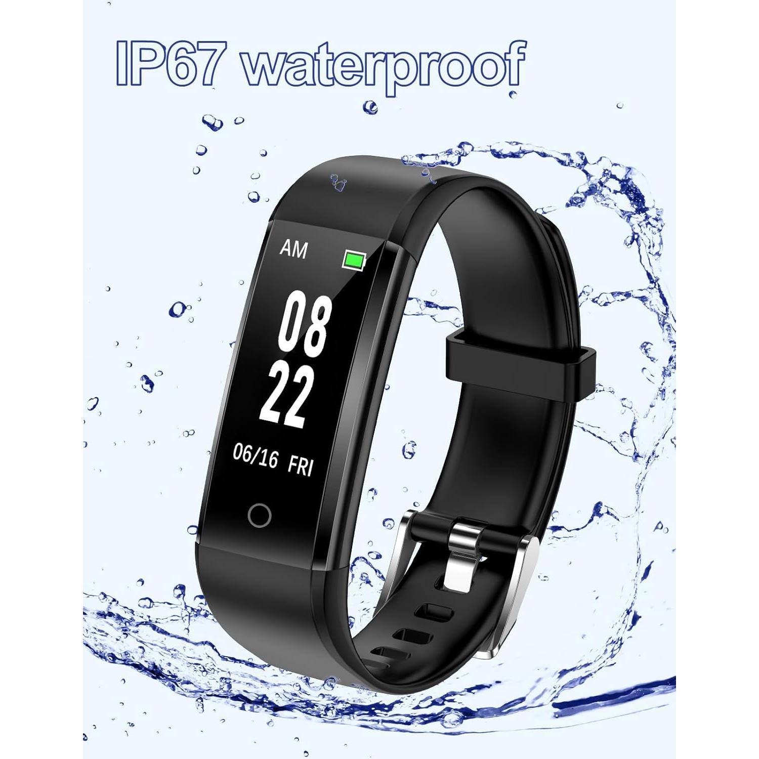 Reloj de Fitness GRV S1 Negro Impermeable Contador Pasos