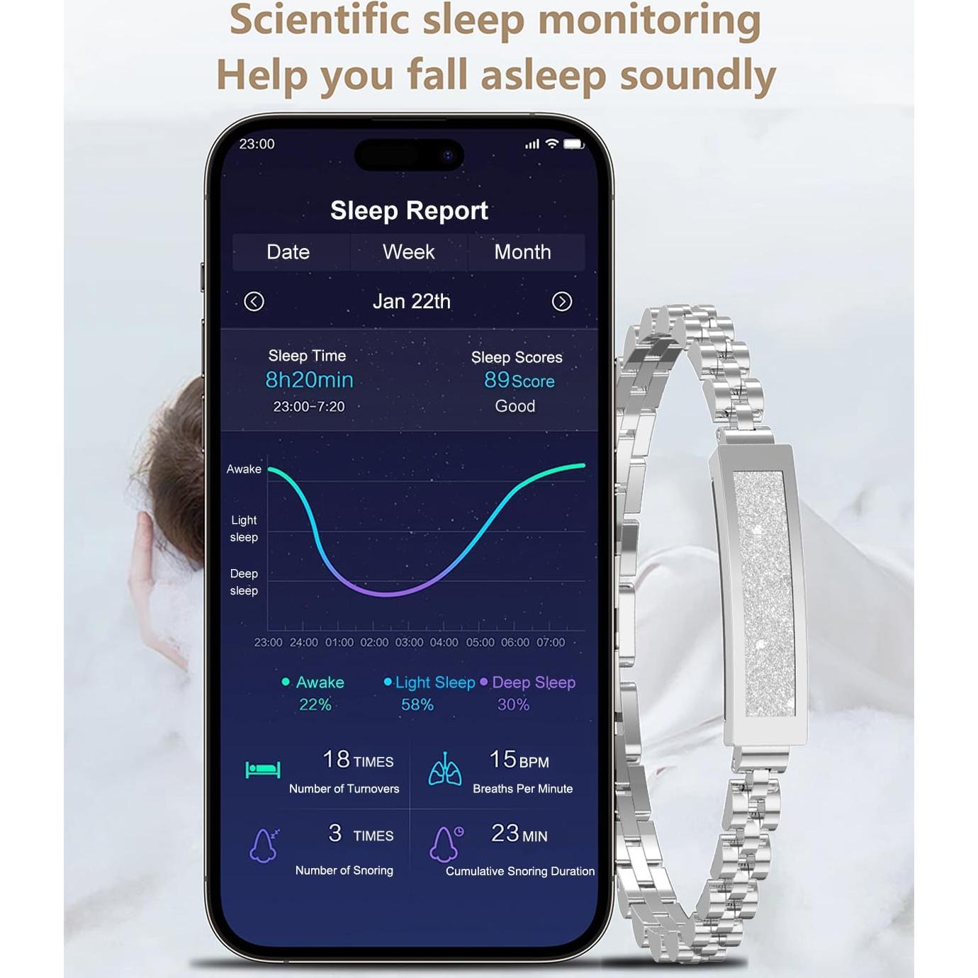 Reloj Inteligente Fitness Hunan Constant Li Plata IP68