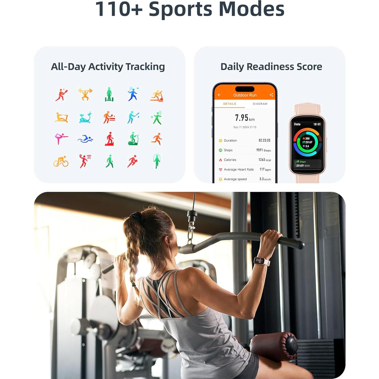 Reloj Inteligente Parsonver Oro Rosa con Monitor de Salud IP68