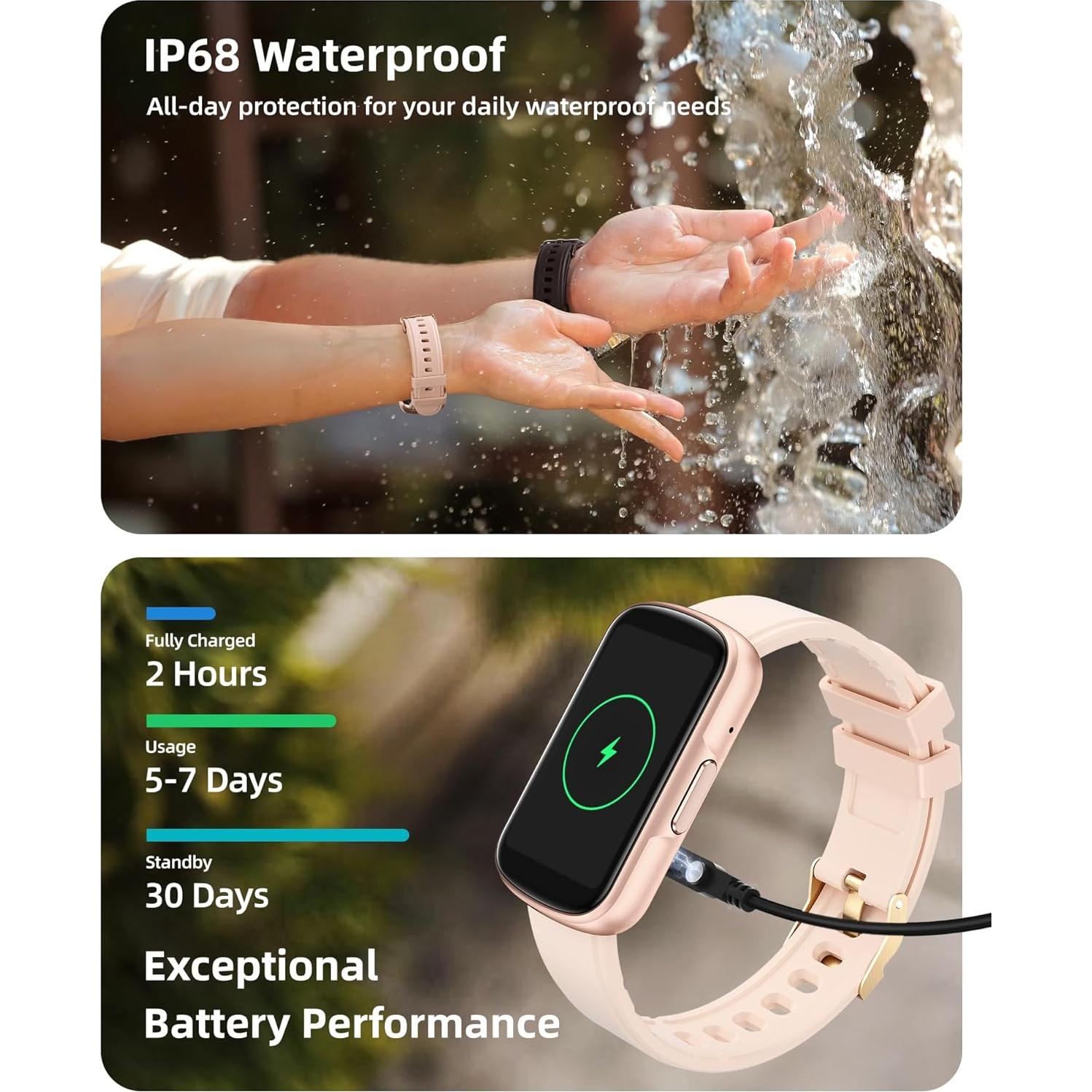 Reloj Inteligente Parsonver Oro Rosa con Monitor de Salud IP68