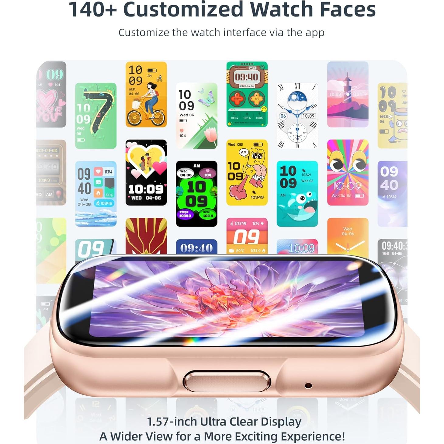 Reloj Inteligente Parsonver Oro Rosa con Monitor de Salud IP68