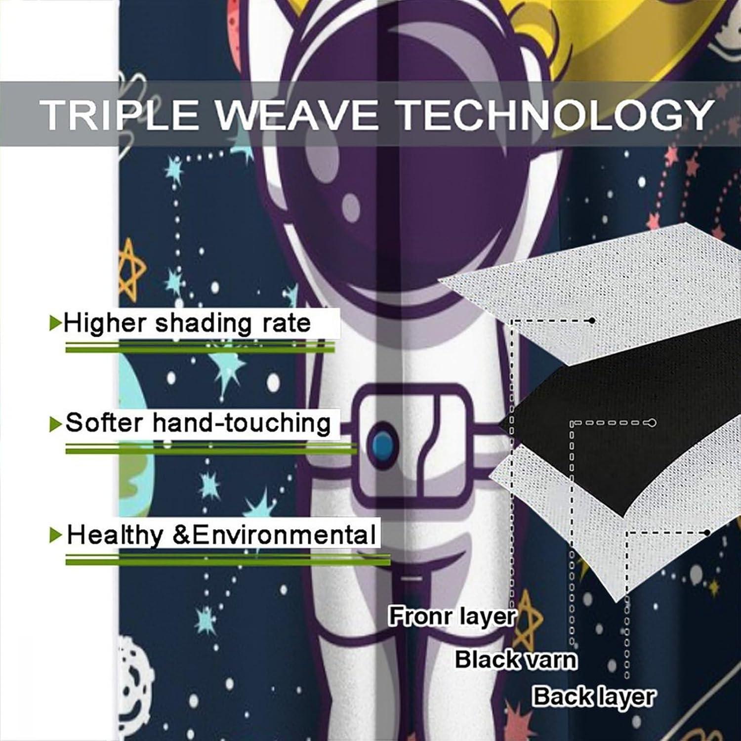 Cortinas Blackout Llylumty Espacio 2 Paneles 53,5x160cm